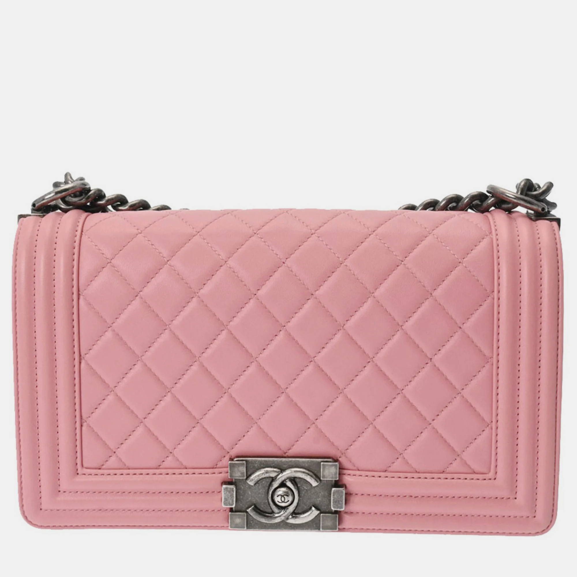 

Chanel Caviar Leather  Boy Shoulder Bags, Pink