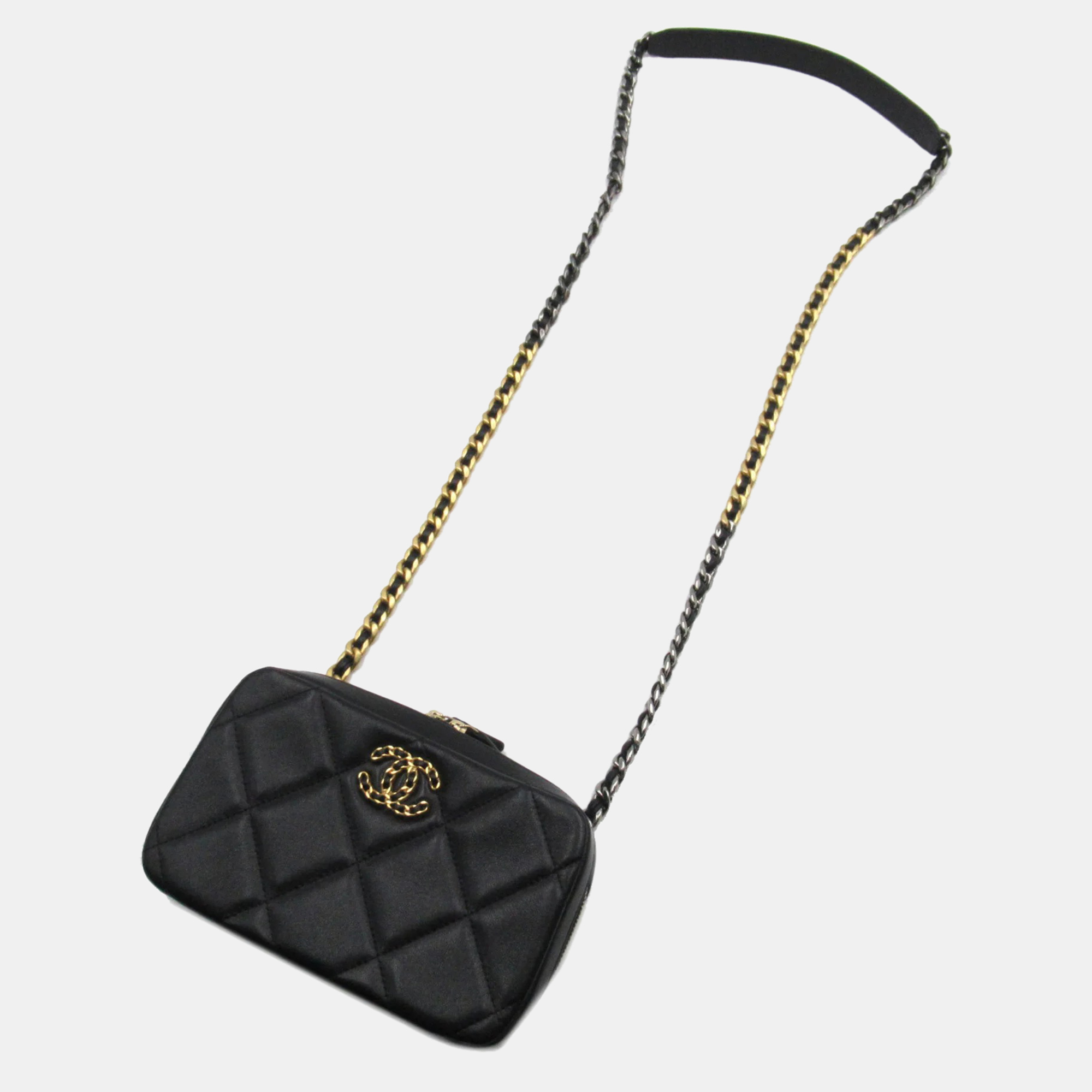 

CHANEL Black Lambskin Quilted CC You Camera Bag