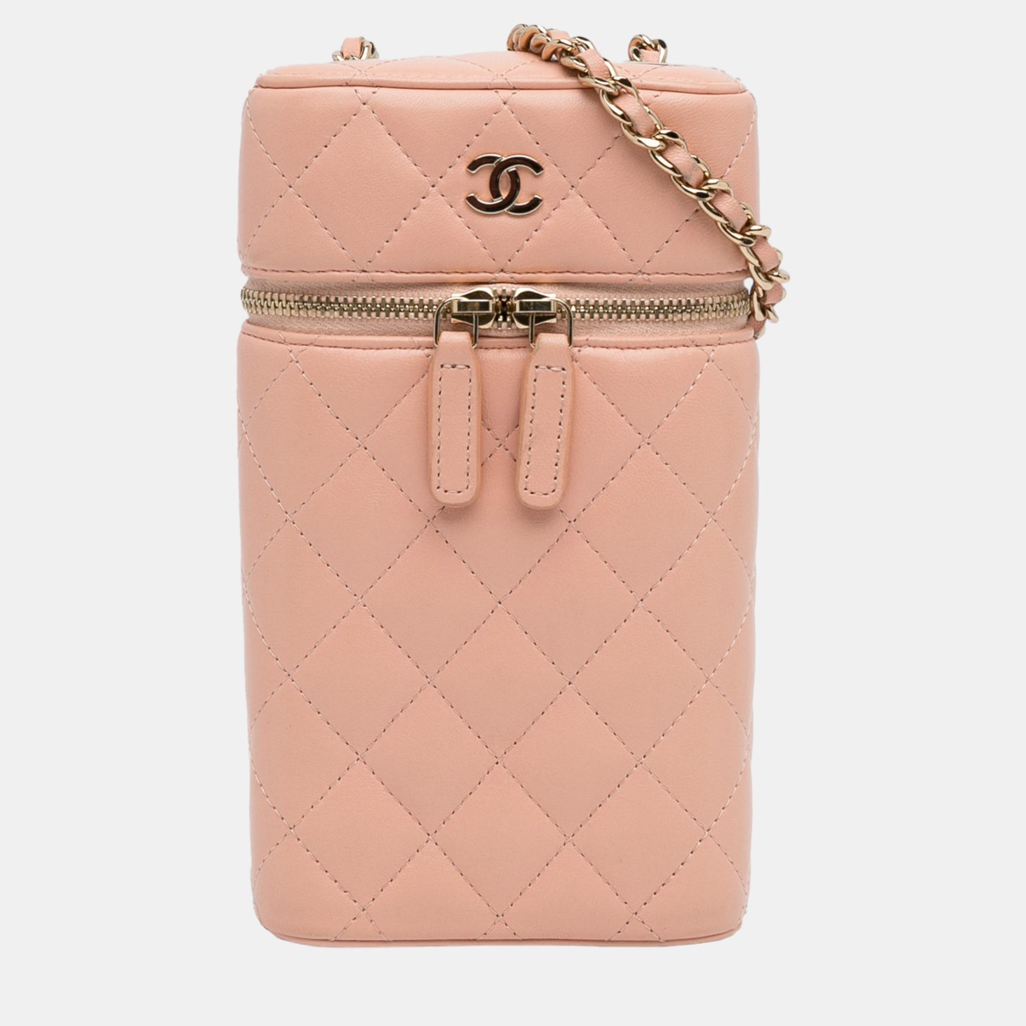 

Chanel Pink CC Phone Case Crossbody Bag
