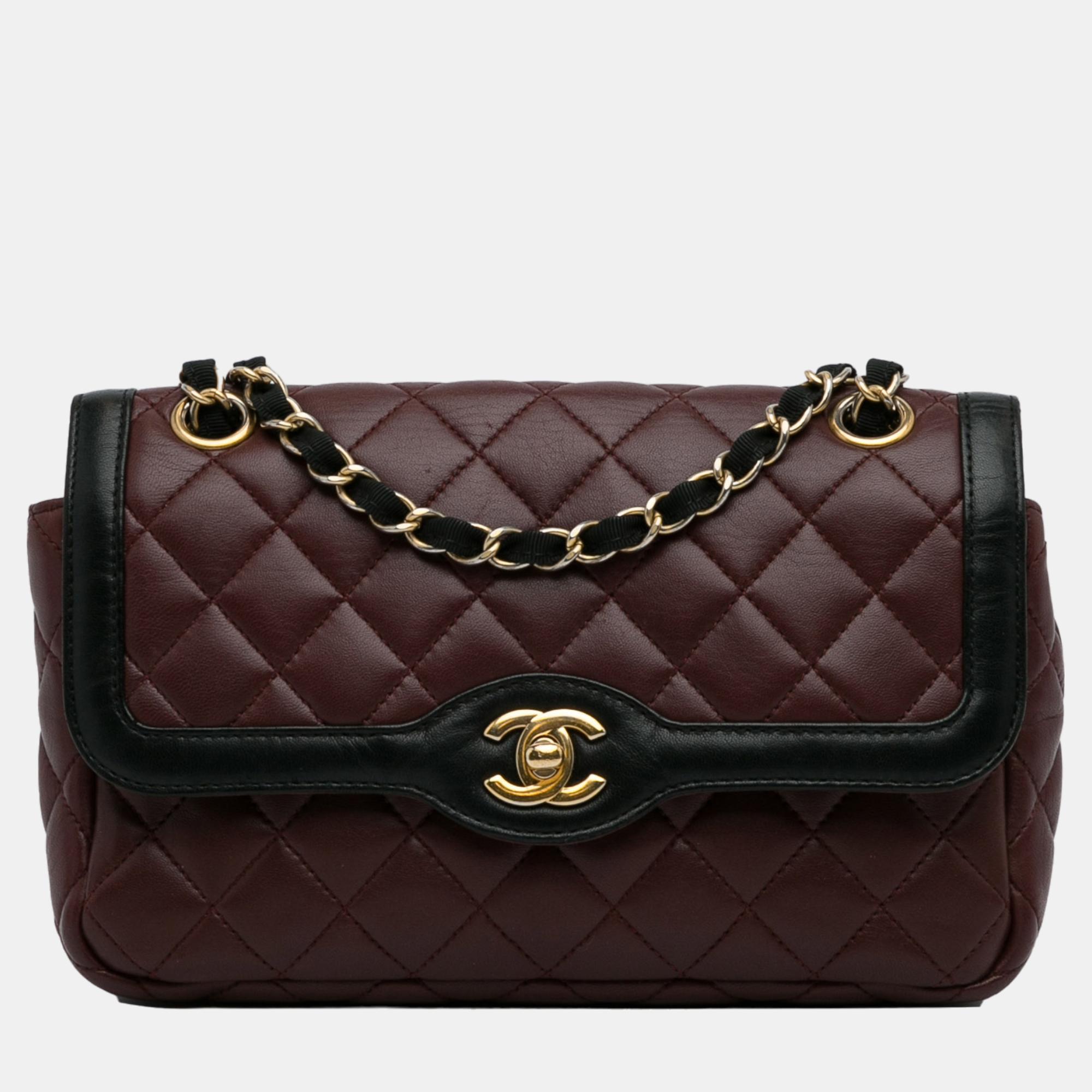 

Chanel Burgundy Two-Tone Day Flap Bag