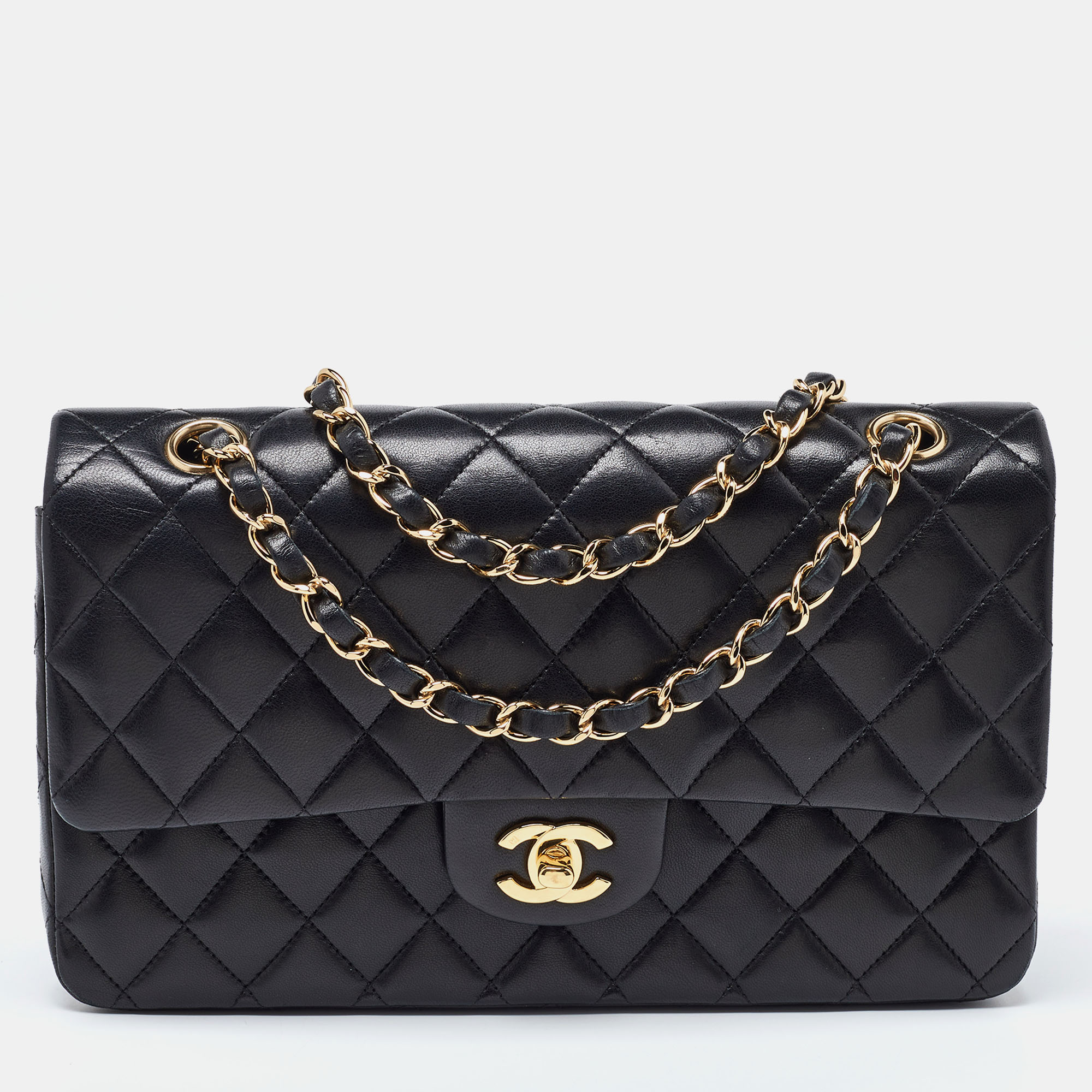 

Chanel Black Quilted Leather  Classic Double Flap Bag