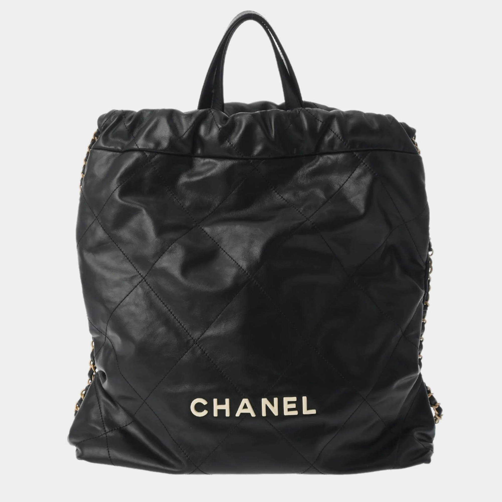 

Chanel Leather  22 Hobos, Black