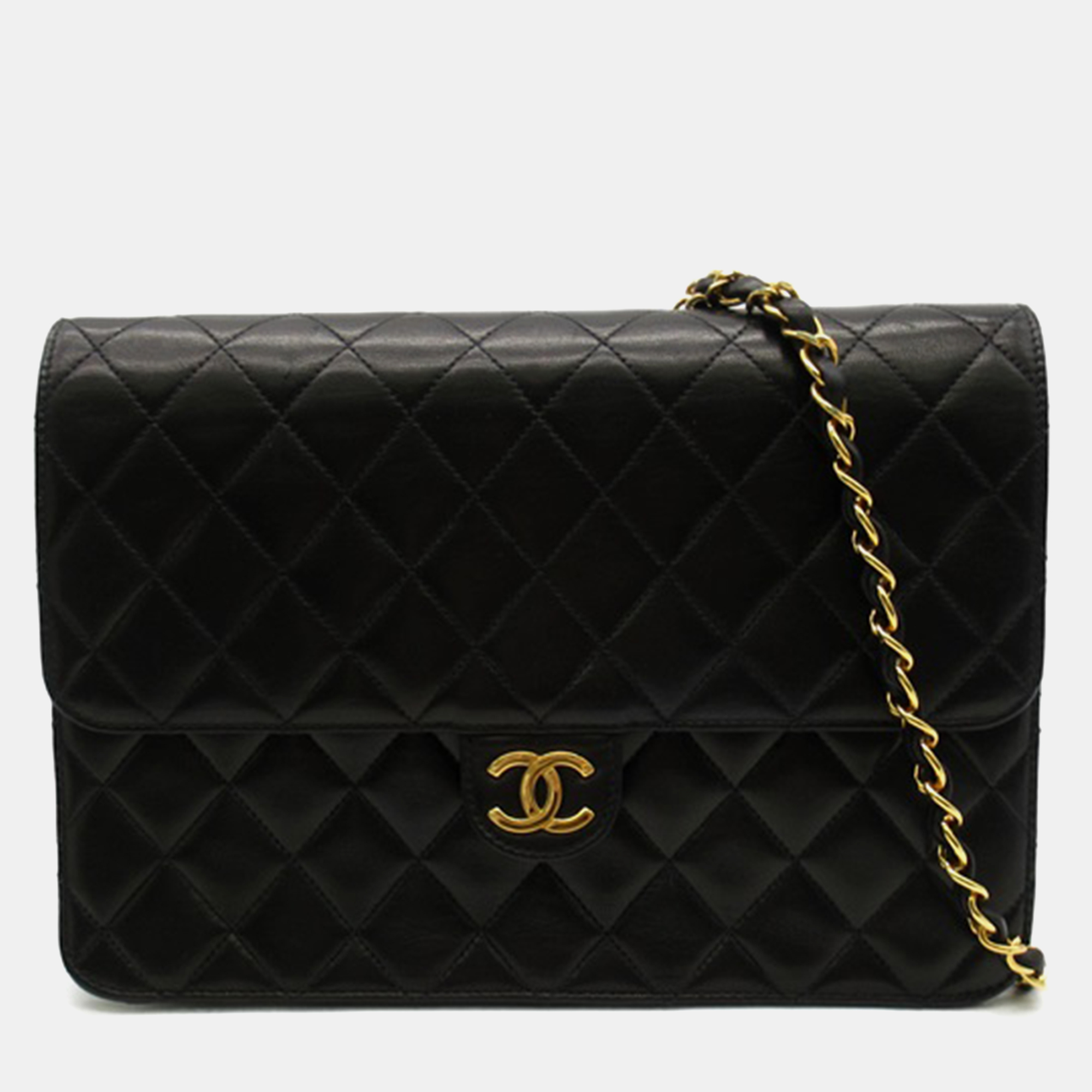 

Chanel Black Leather Medium Classic Single Flap Bag