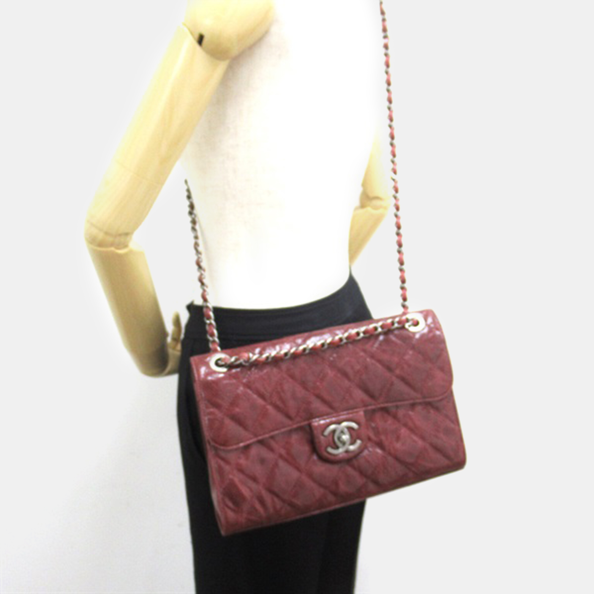 

Chanel Red Leather Caviar Quilted Mini Rectangular Flap Bag