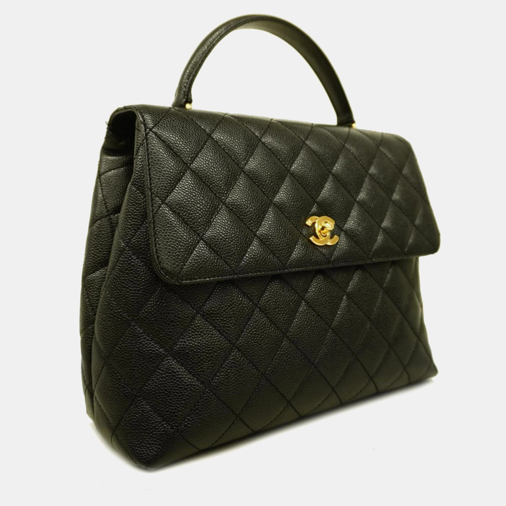 

Chanel Black Lambskin Leather  Classic Single Flap Shoulder Bags