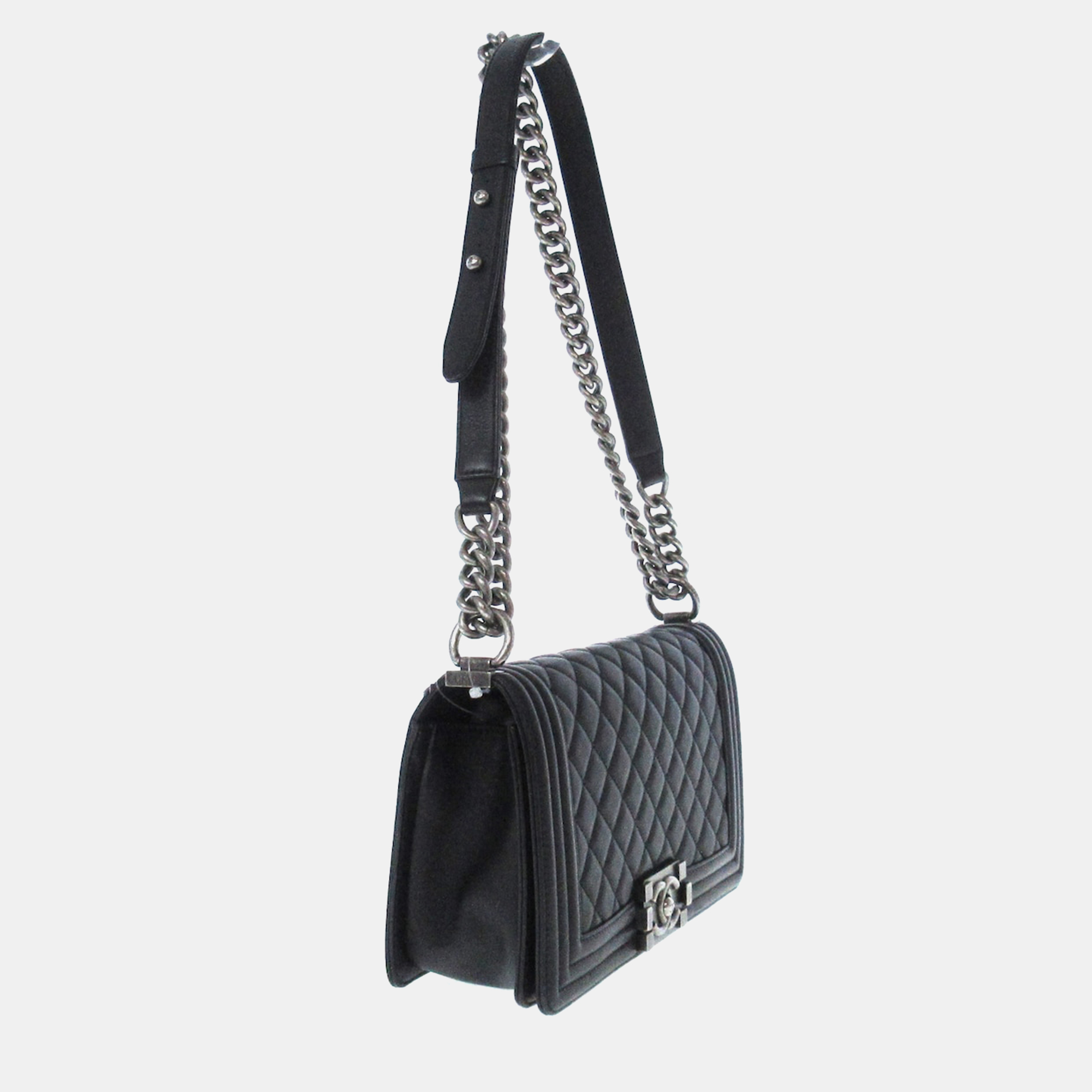 

Chanel Black Leather Boy Shoulder Bag