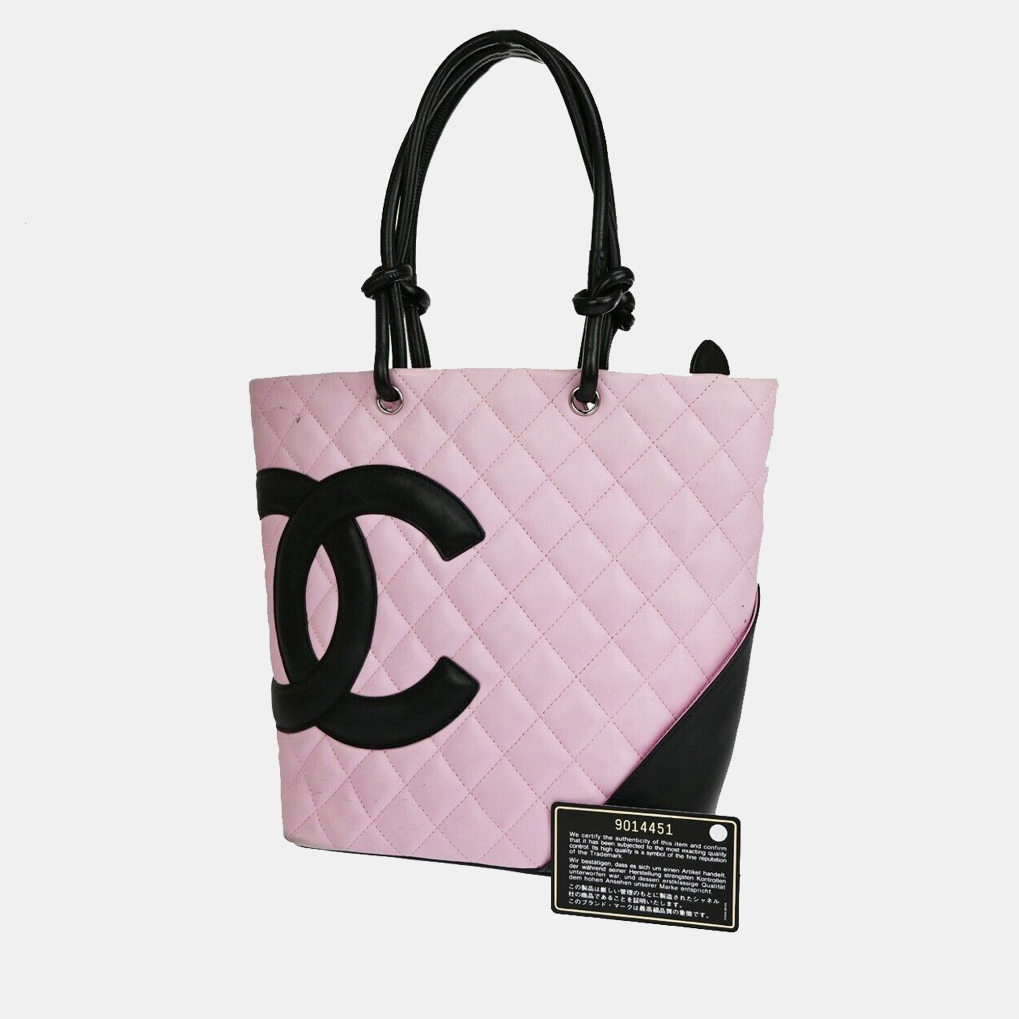 

Chanel Pink Leather Cambon Tote