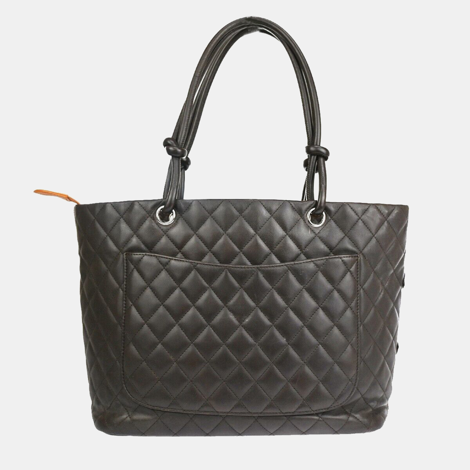 

Chanel Brown Leather Cambon shoulder bag, Black
