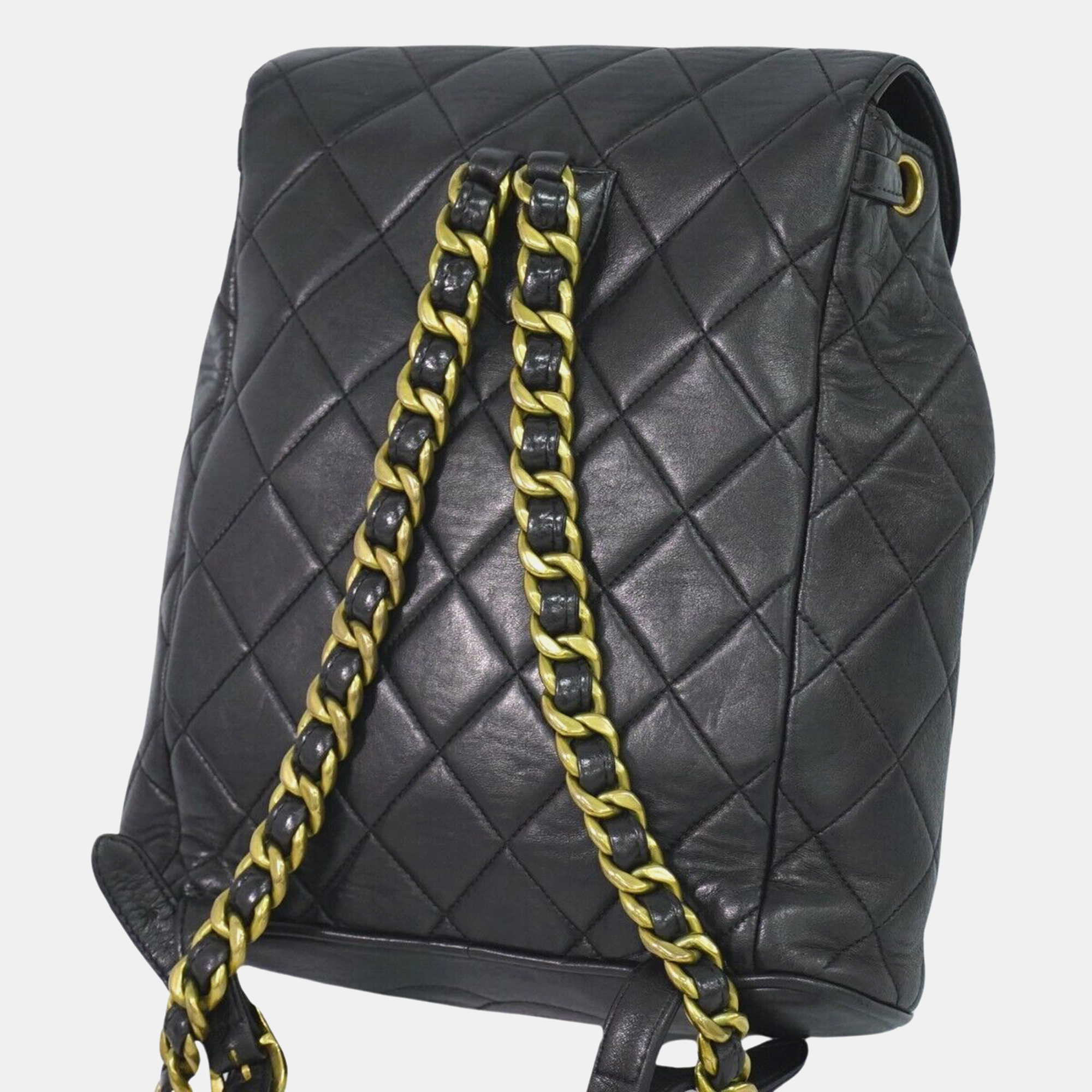 

Chanel Black Lambskin Quilted Duma Backpack