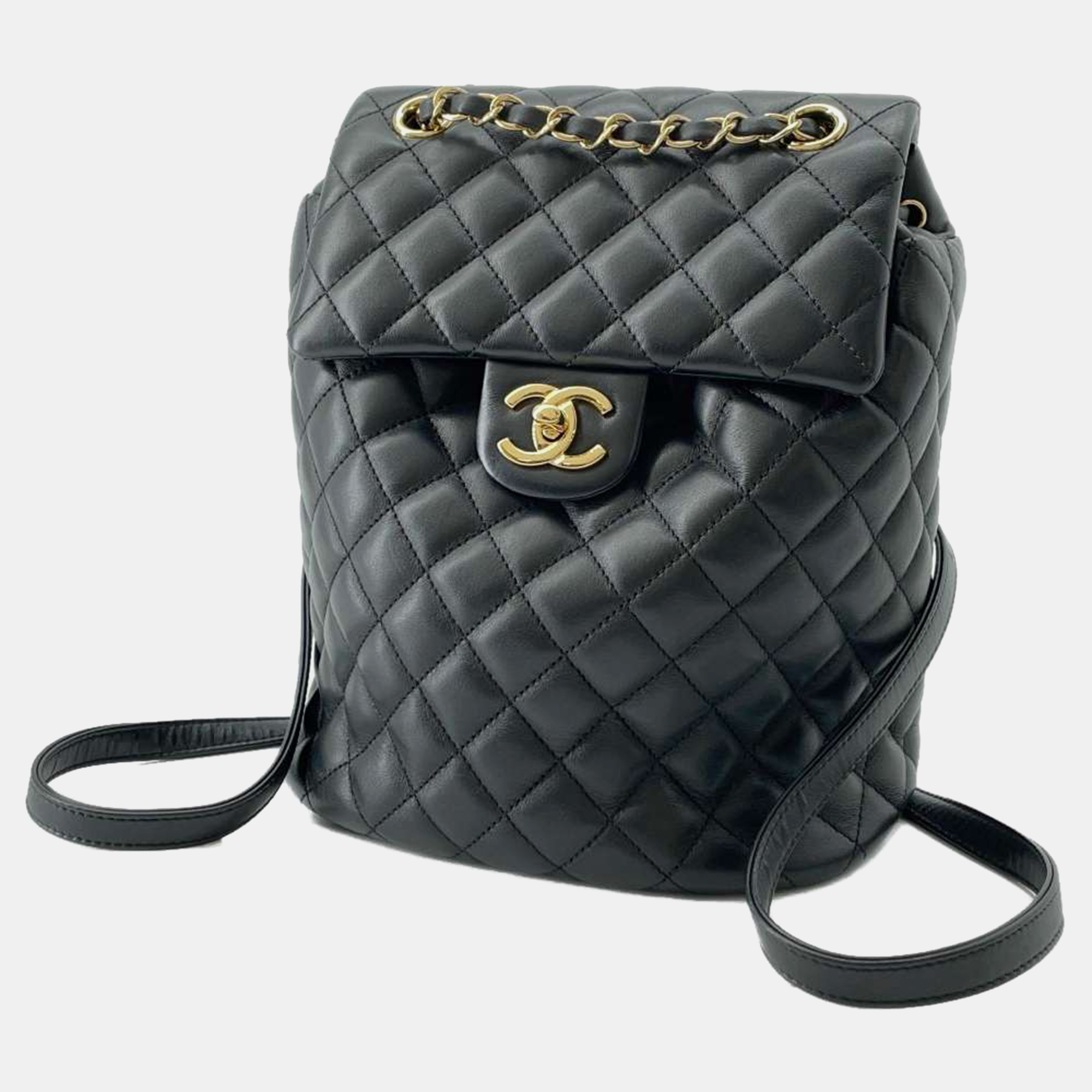 Pre-owned Chanel Leather Urban Spirit Backpacks In Black