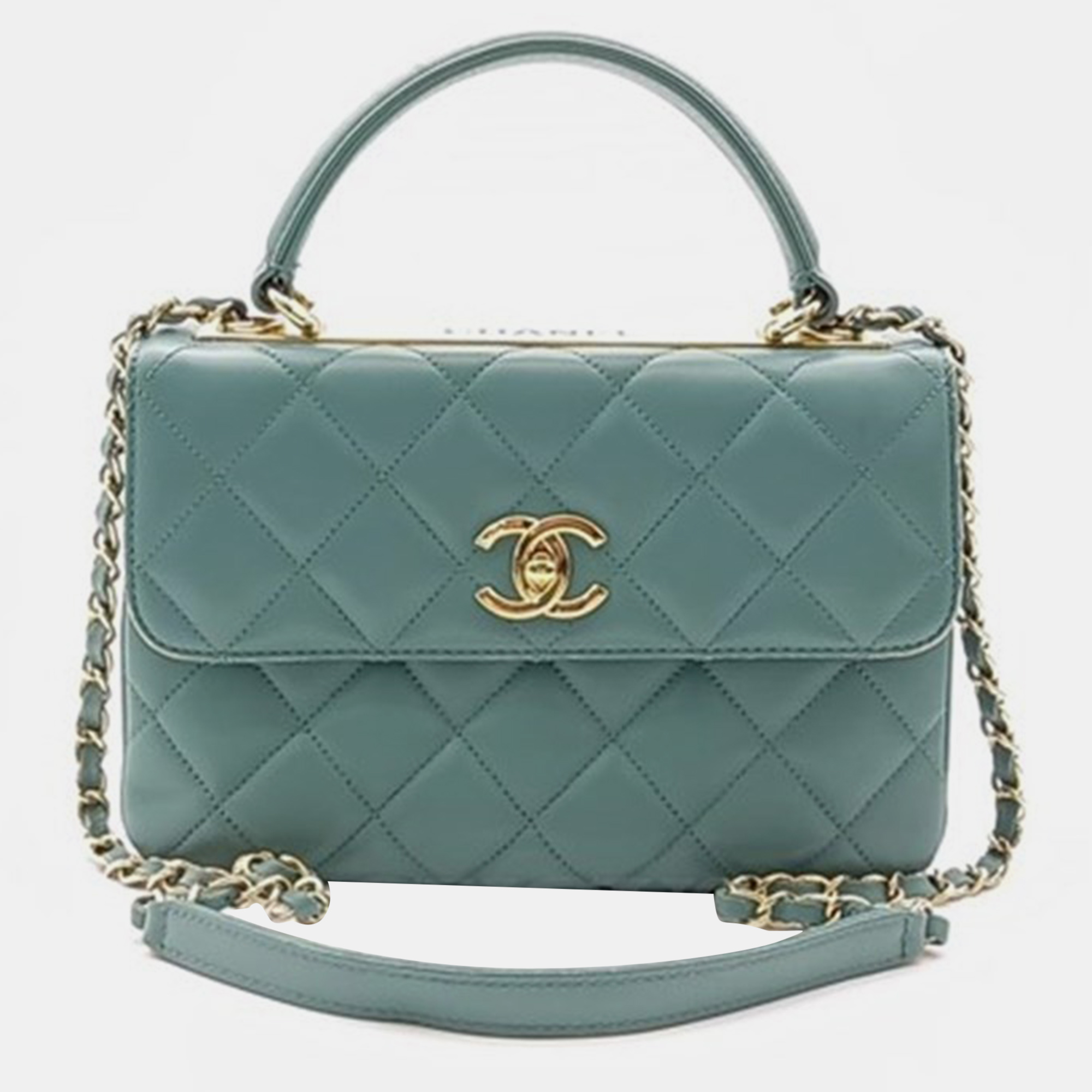 Pre-owned Chanel Trendy Cc Small Bag In Green