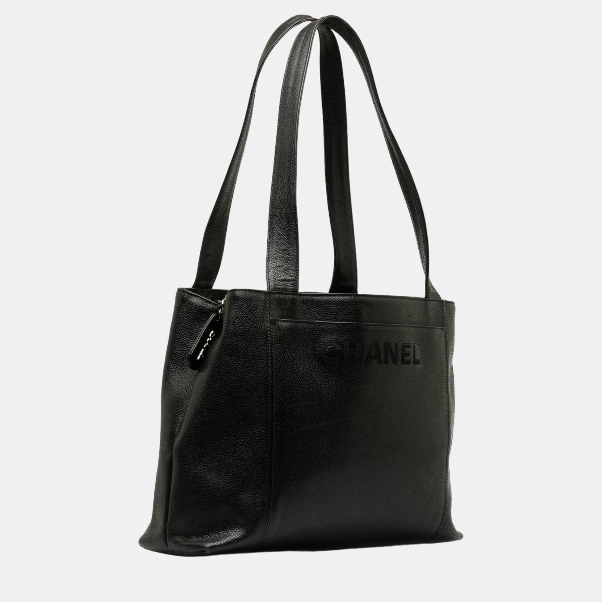 

Chanel Black Caviar Leather Shoulder Bag