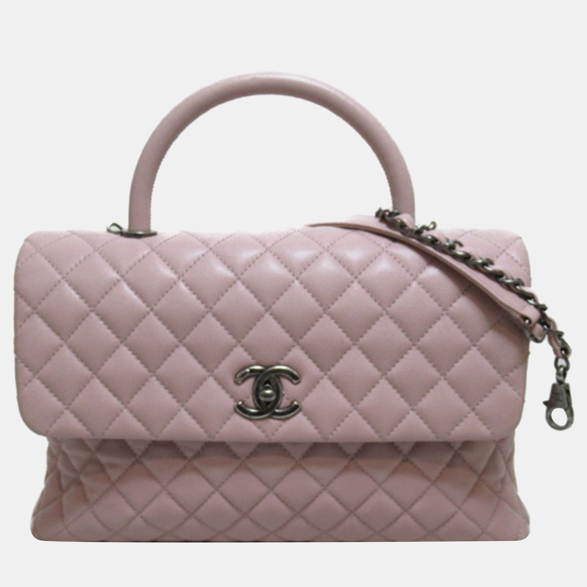 

Chanel Leather  Coco Handle Top Handle Bags, Pink
