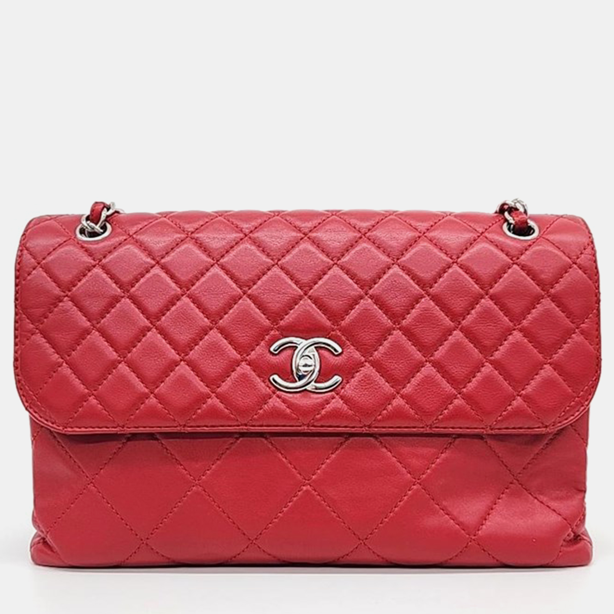 Pre-owned Chanel Business Flap Bag In Red