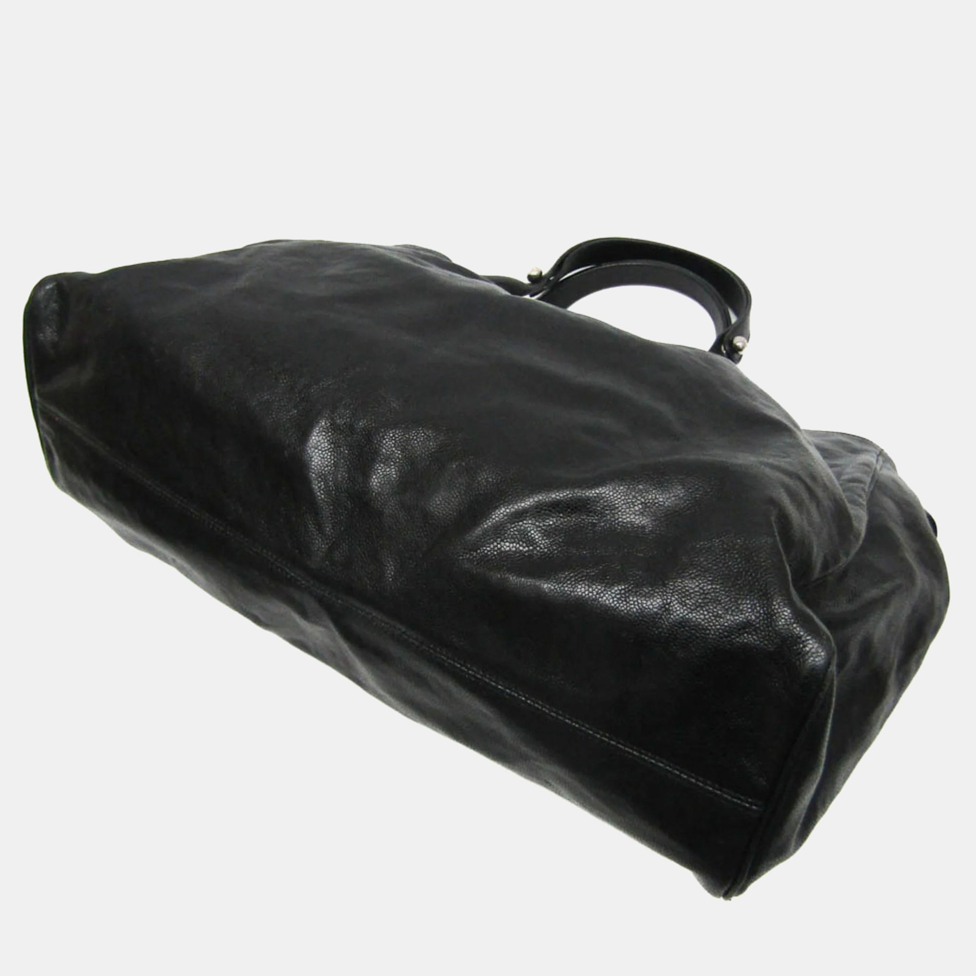 

Chanel Black Leather Double Pocket in the City Shoulder Bag