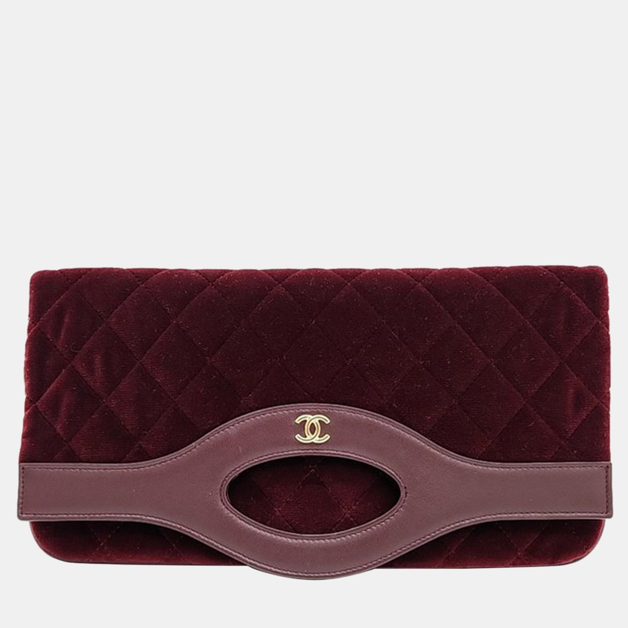 

Chanel Velvet Folding Clutch Bag, Burgundy