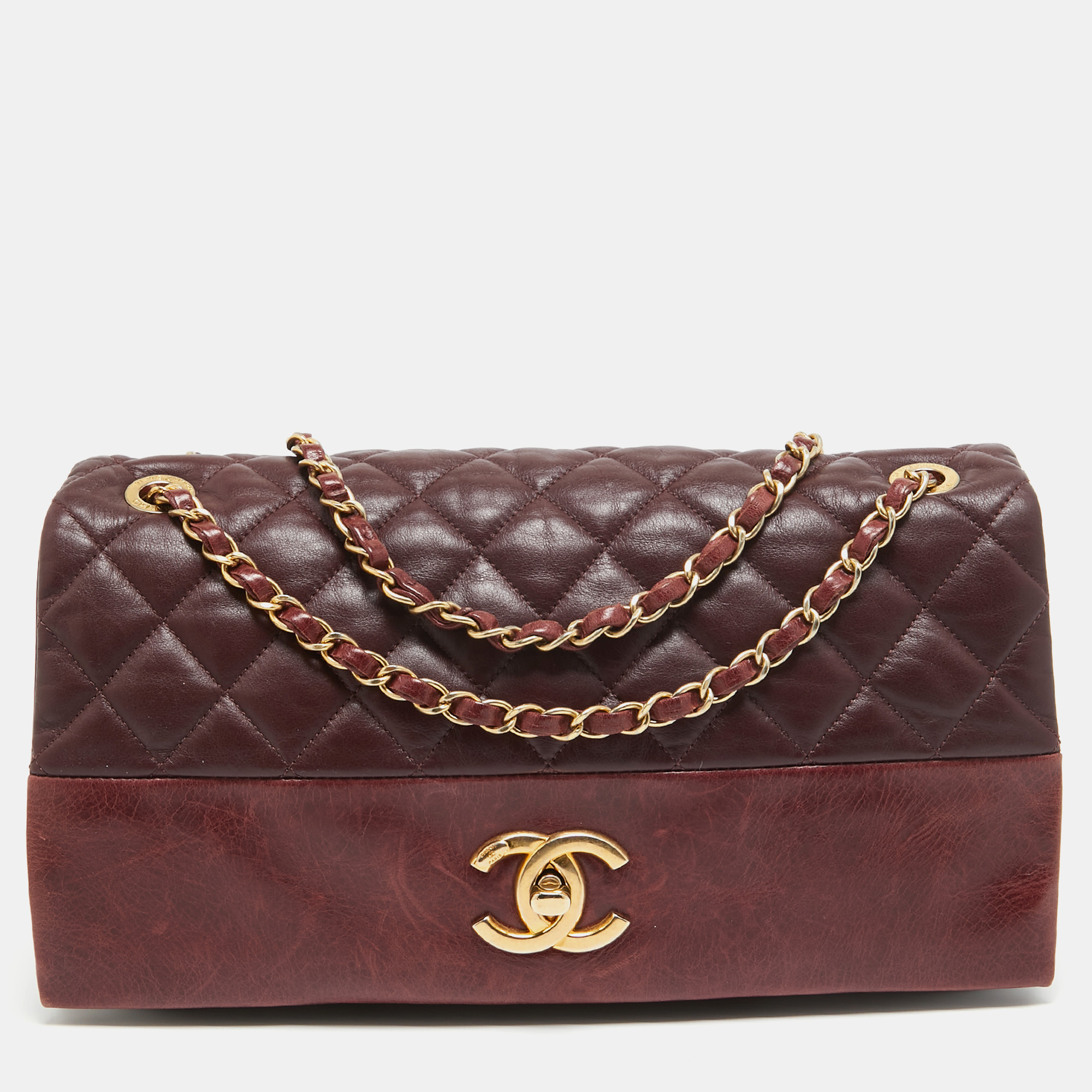 

Chanel Burgundy Quilted Leather Soft Elegance Flap Bag