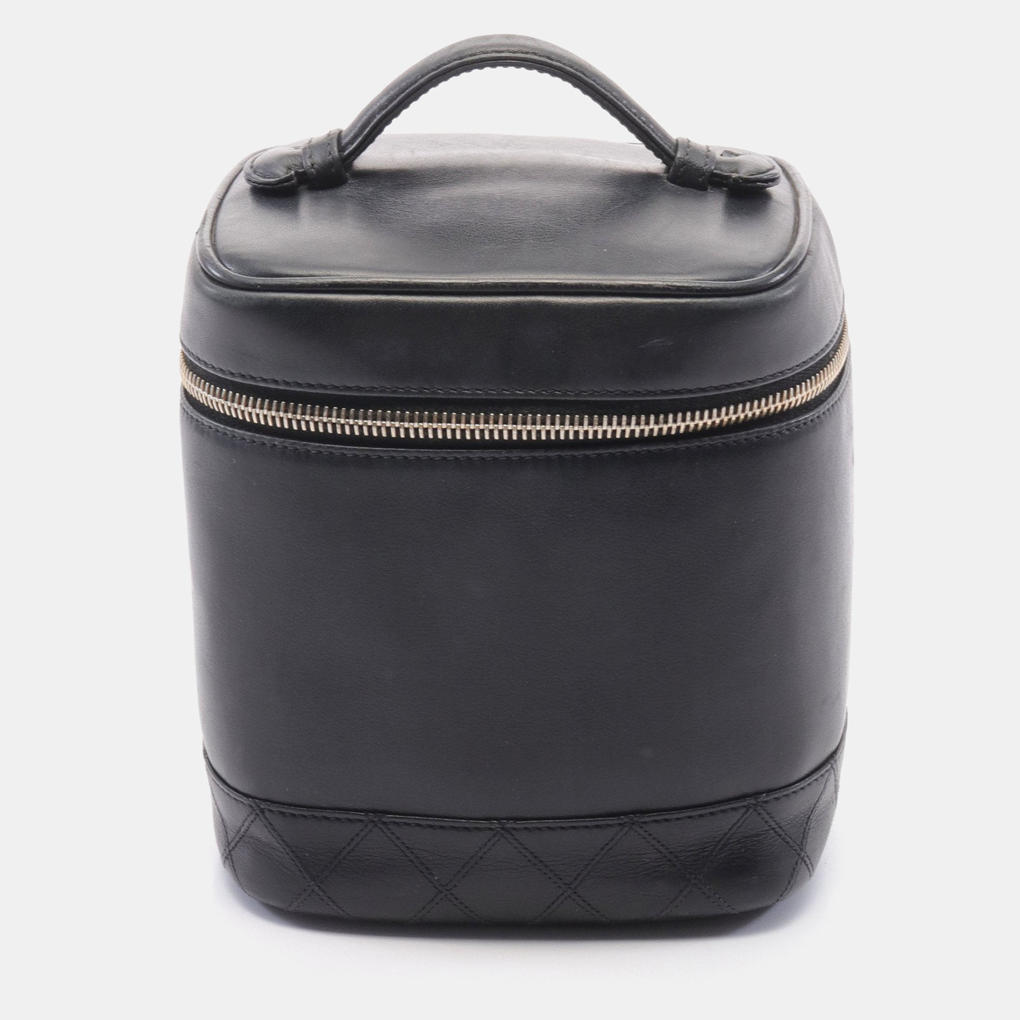 

Chanel Bicolore Vanity bag Handbag Lambskin Black Gold hardware