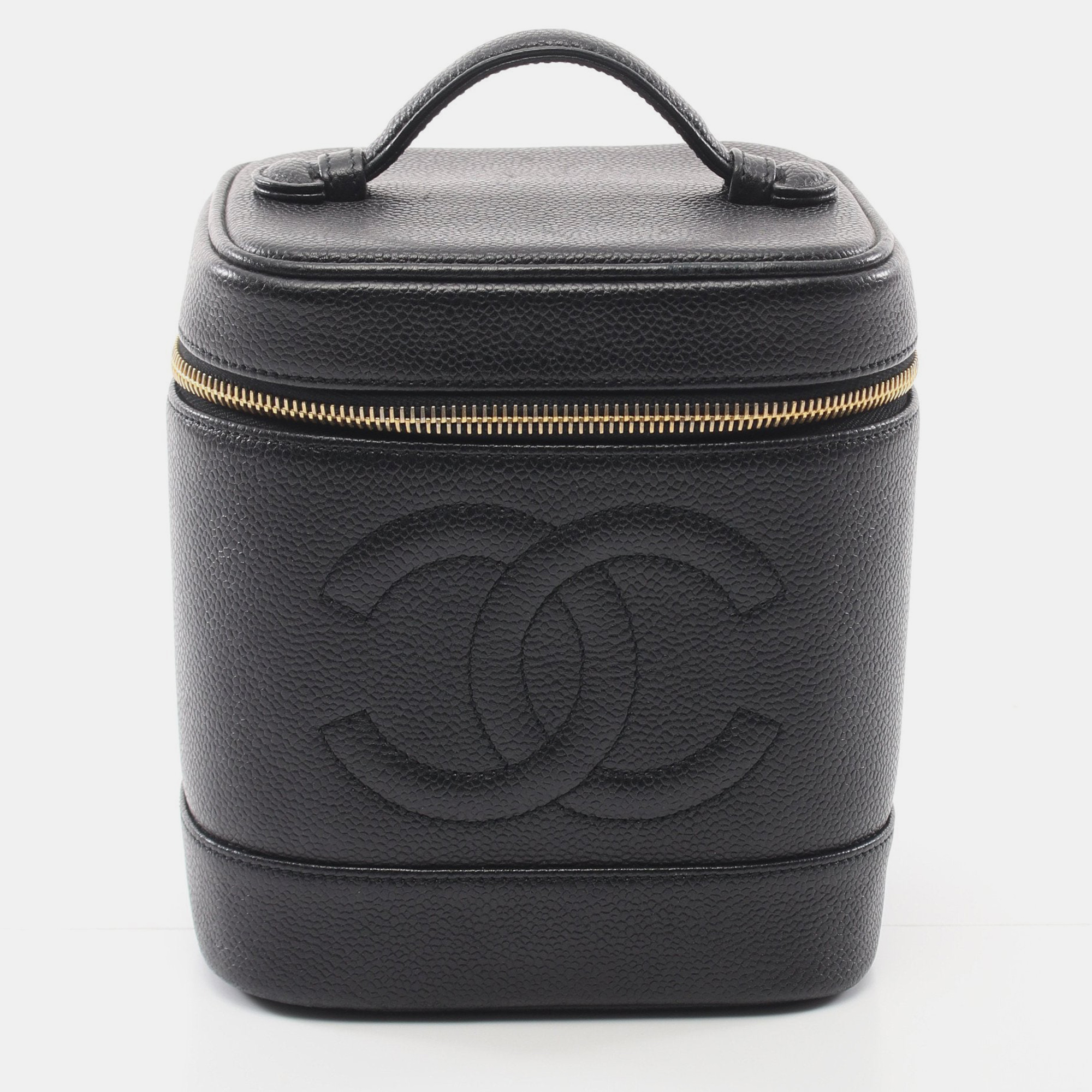 

Chanel Coco mark Handbag Vanity bag Caviar skin Black Gold hardware