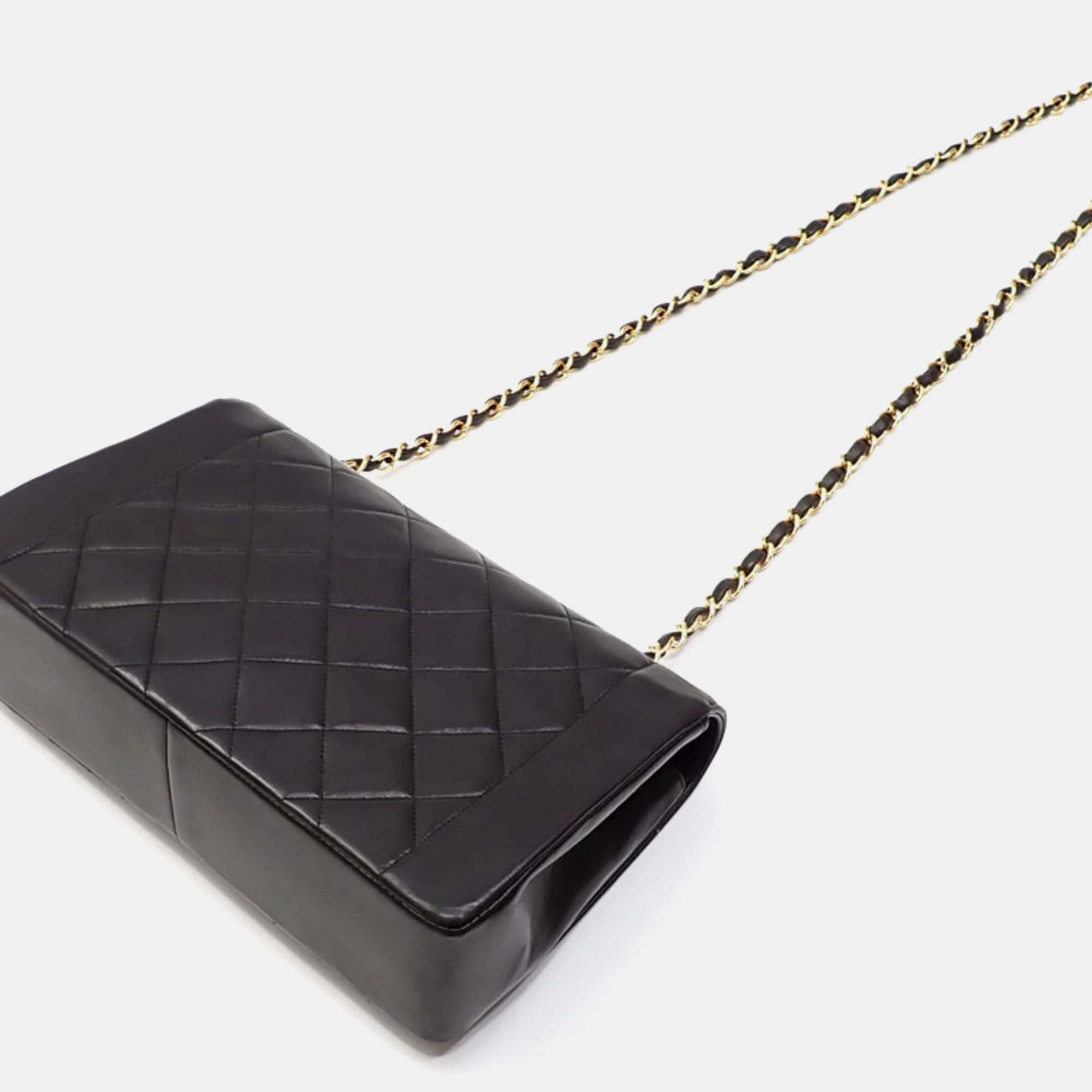 

Chanel Black Leather Small Diana Flap Bag