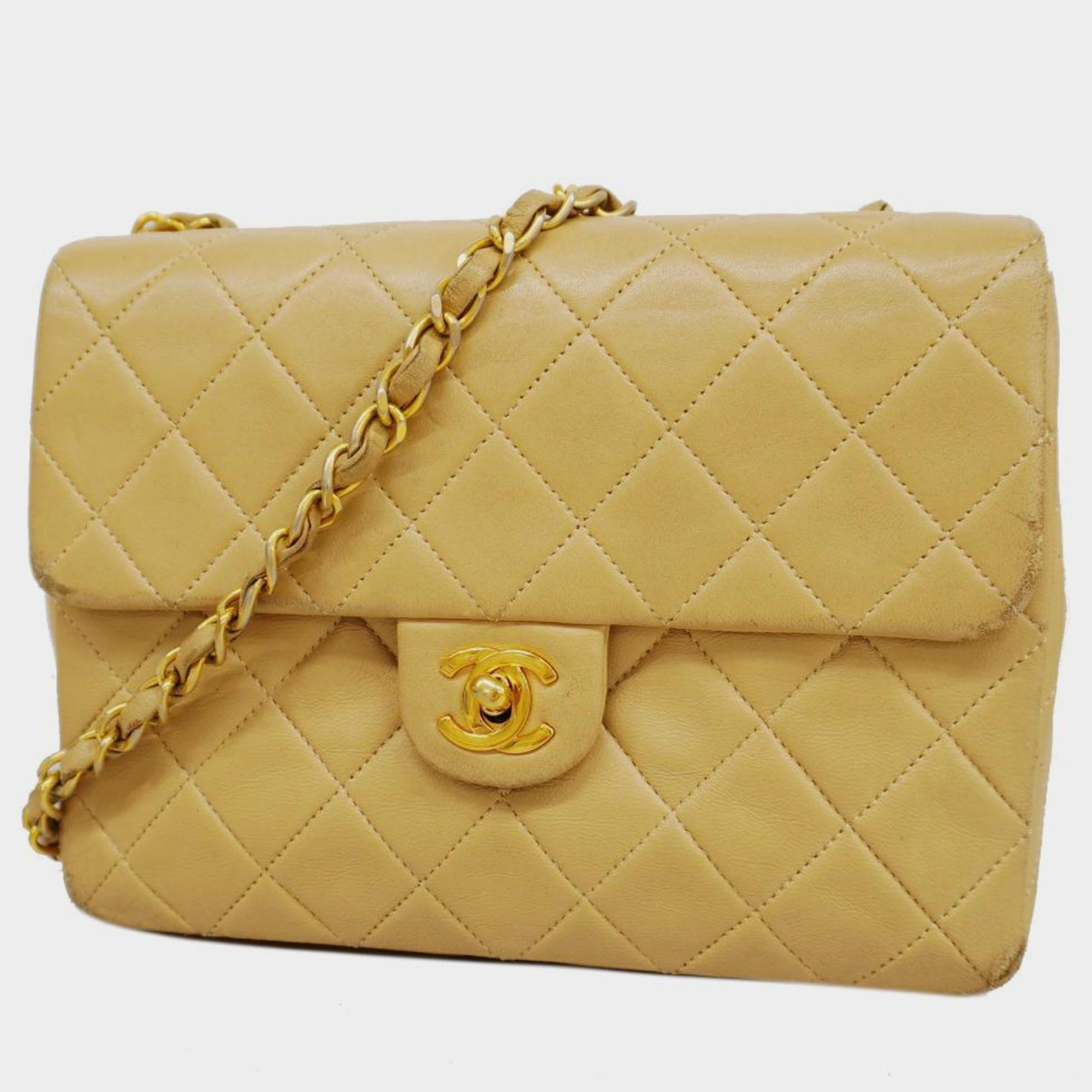 

Chanel Beige Lambskin  Jumbo Flap Bag