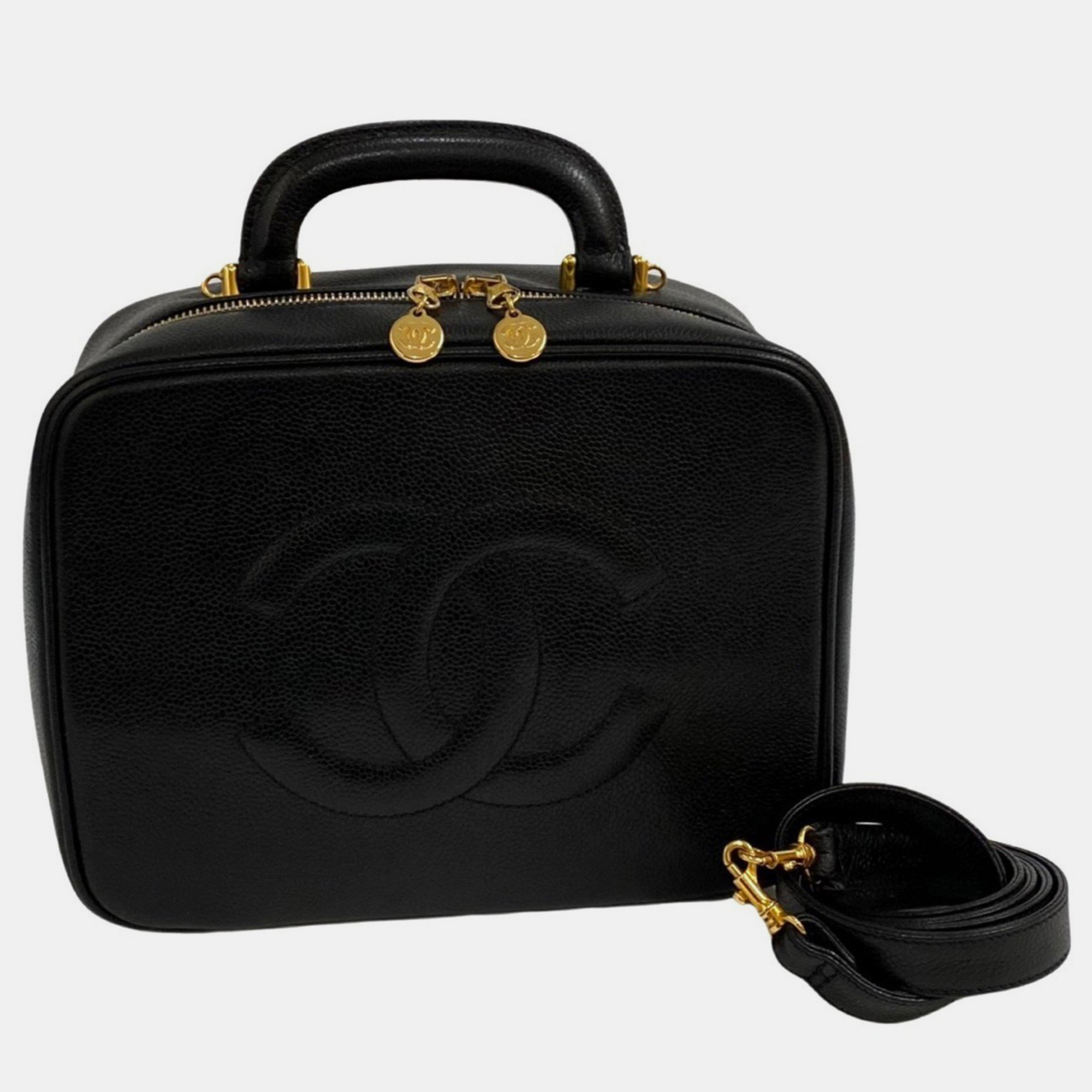 

CHANEL Black Caviar Timeless CC Vanity Case