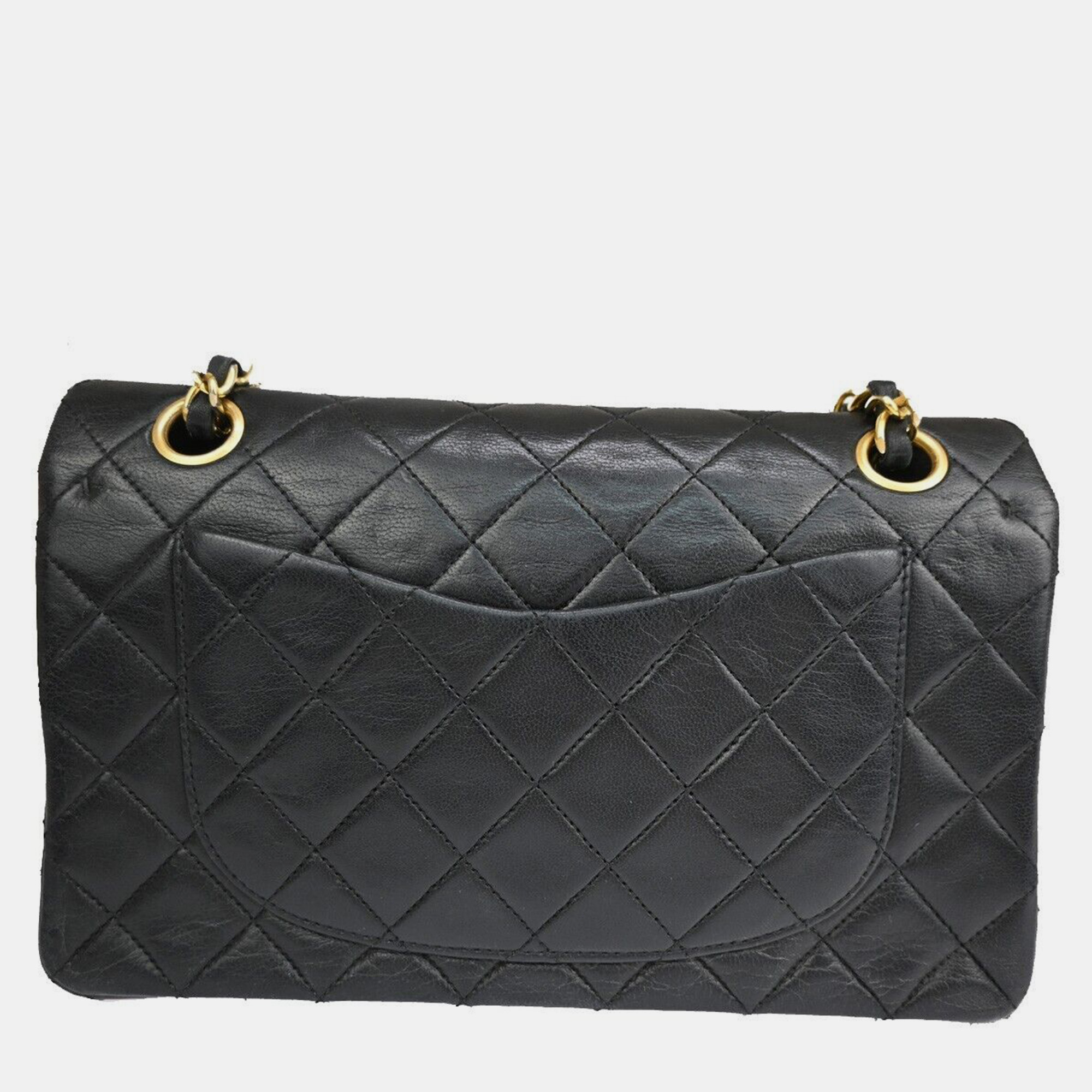 

Chanel Black Leather Classic Double Flap Shoulder Bag