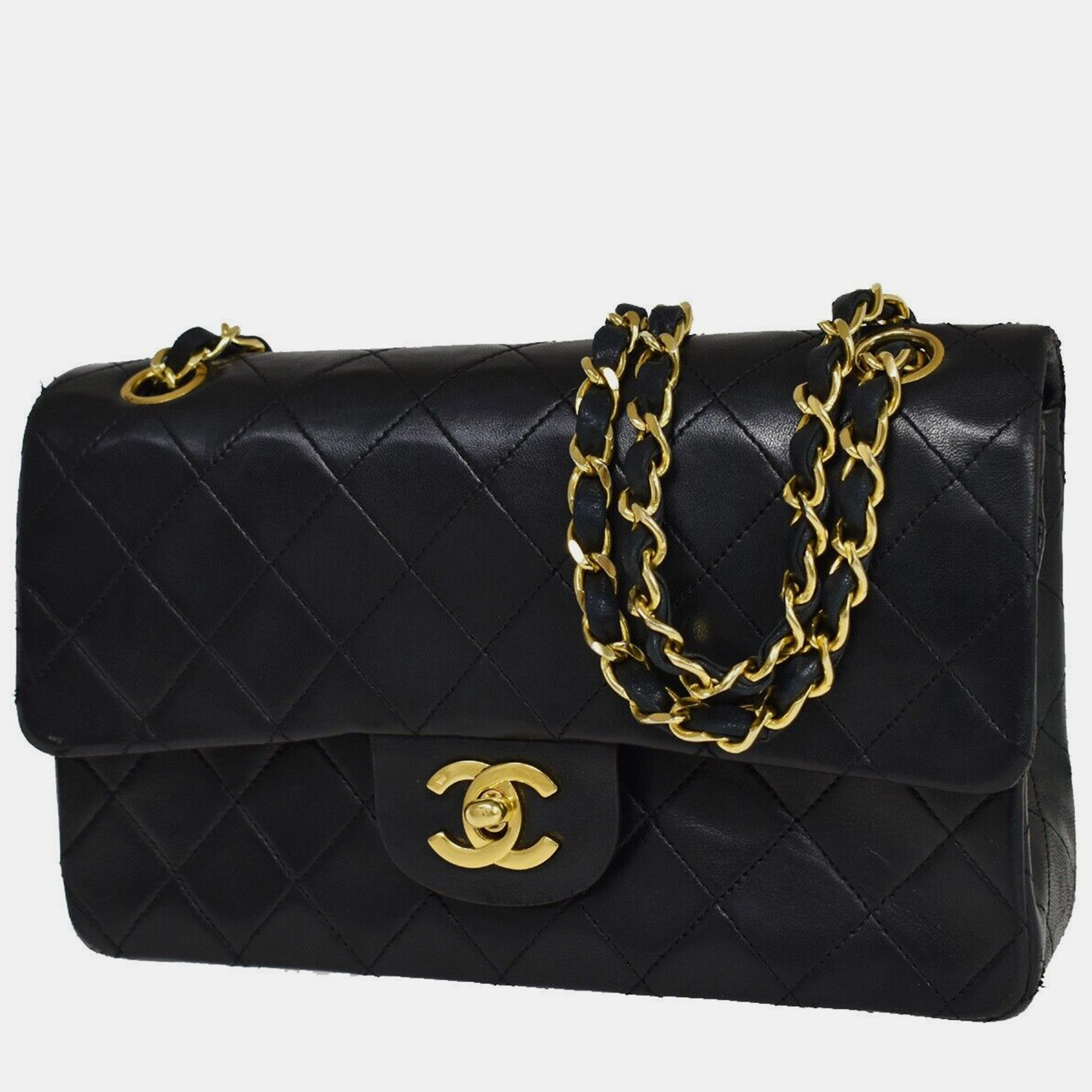 

Chanel Black Leather Classic Double Flap Bag