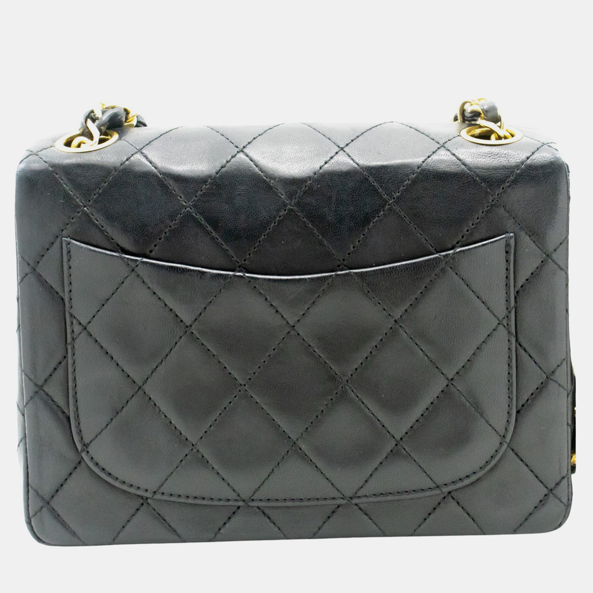 

Chanel Black Leather Mini Flap Bag