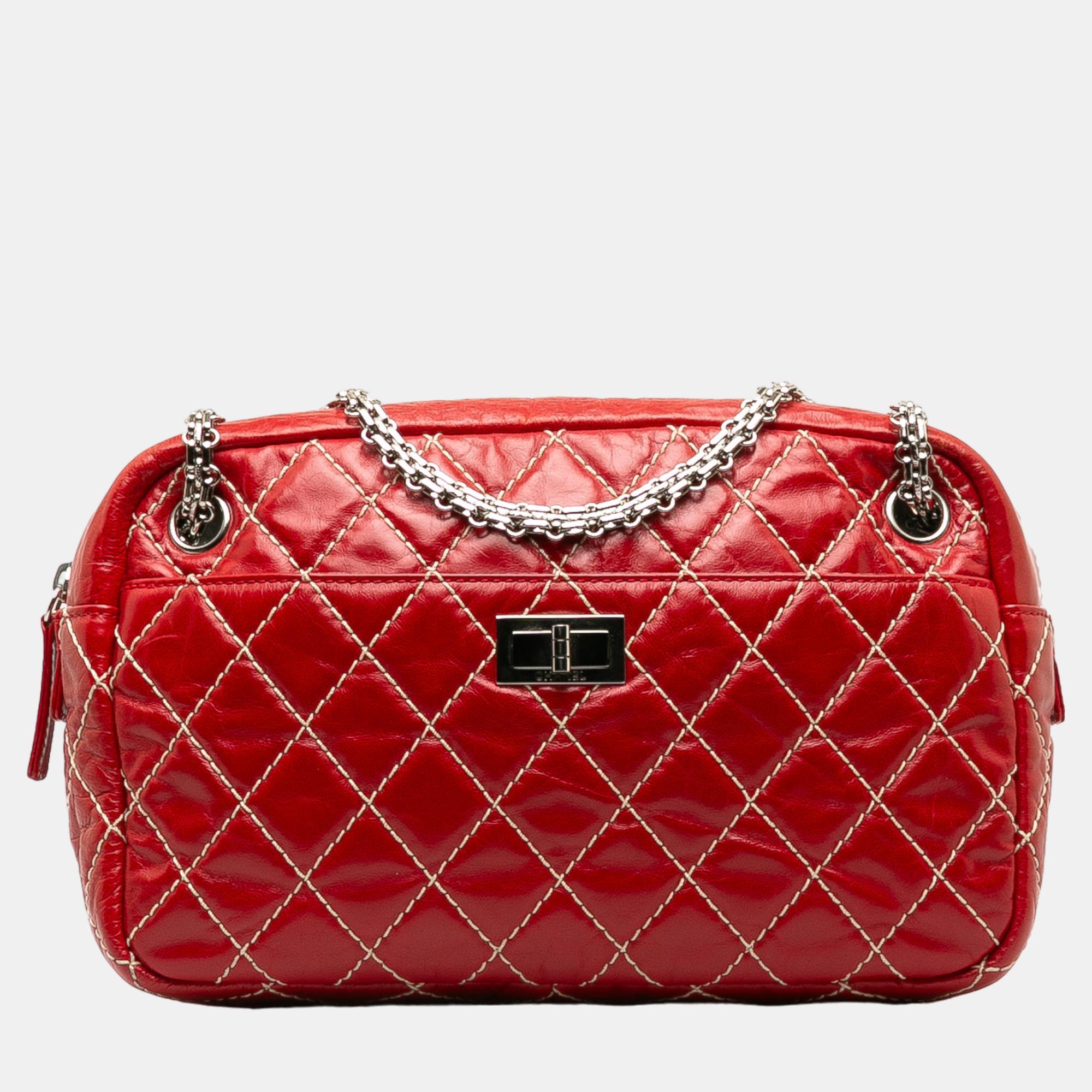 

Chanel Red Medium Quilted Reissue Camera Bag
