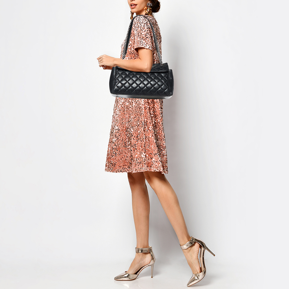 

Chanel Black Quilted Leather Lady Pearly Flap Shoulder Bag