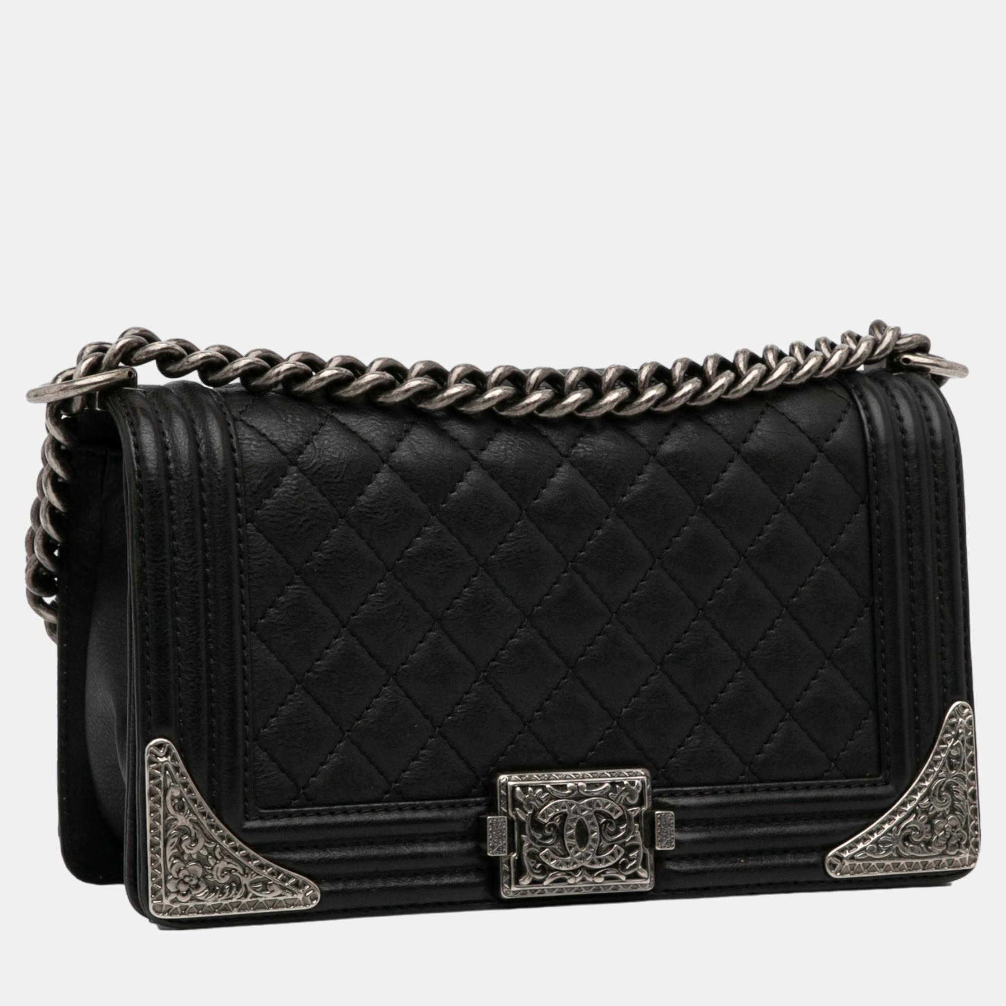 

Chanel Black Medium Paris-Dallas Cowboy Boy Bag