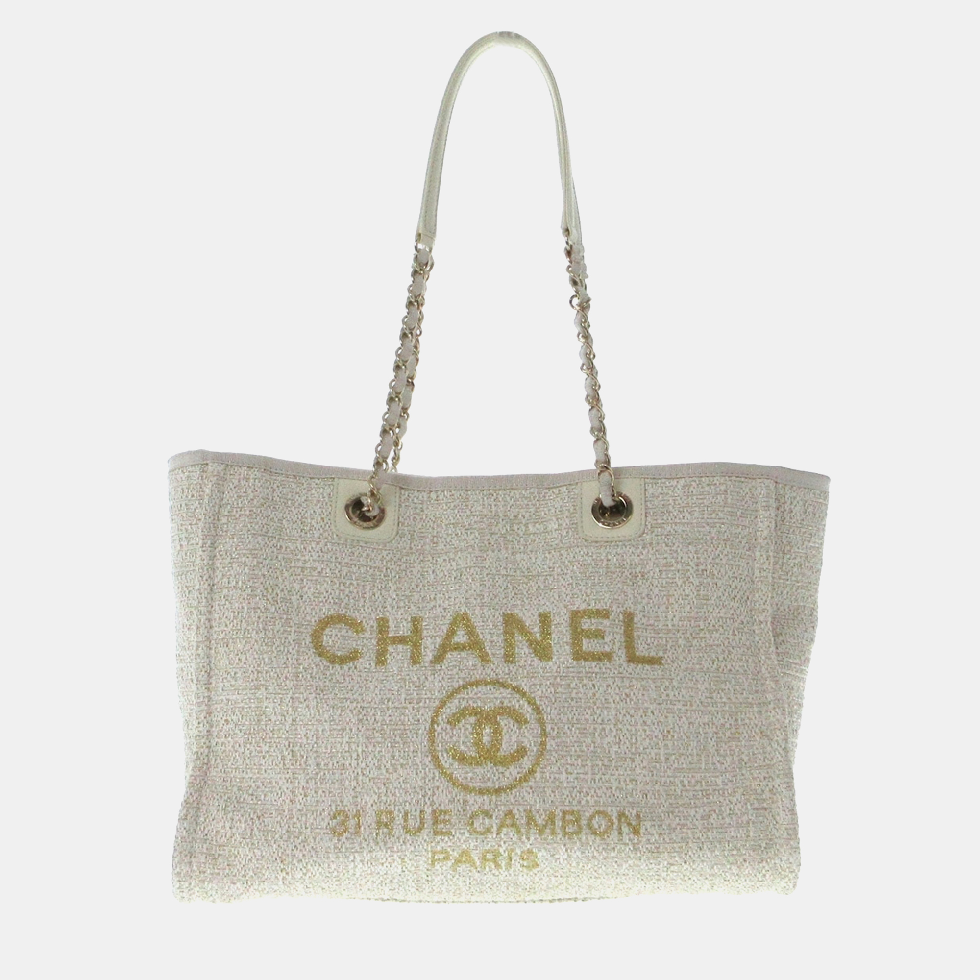 

Chanel Beige Canvas Deauville Totes, Grey