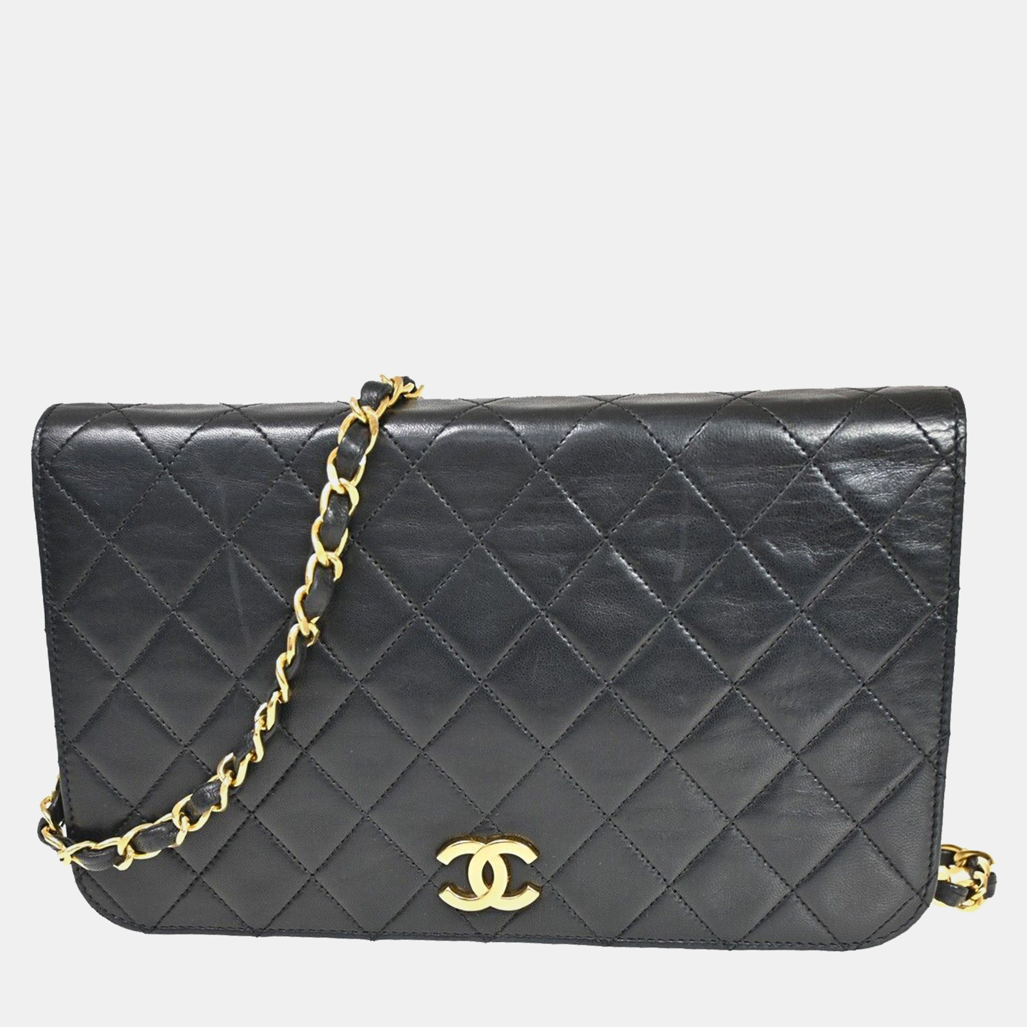 

Chanel Black Leather Quilted Flap Bag