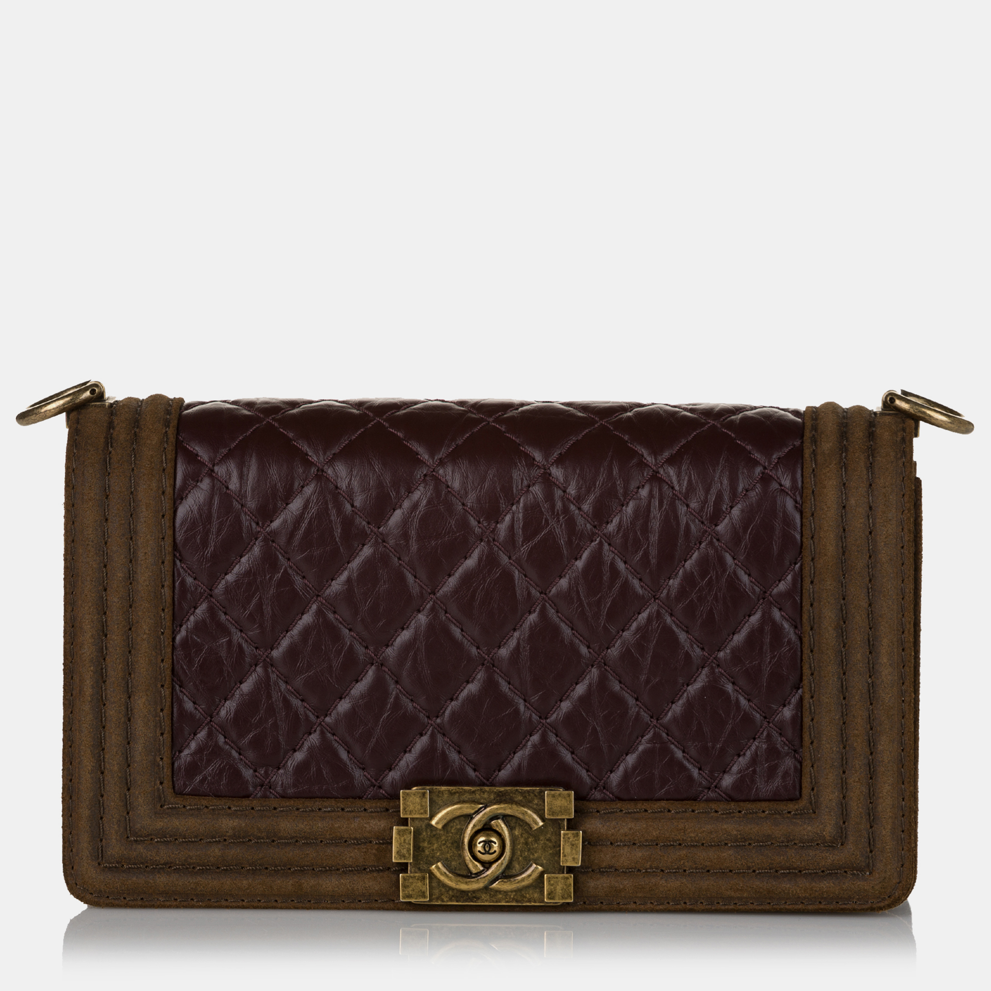 Pre-owned Chanel Le Boy Flap Bag In Brown