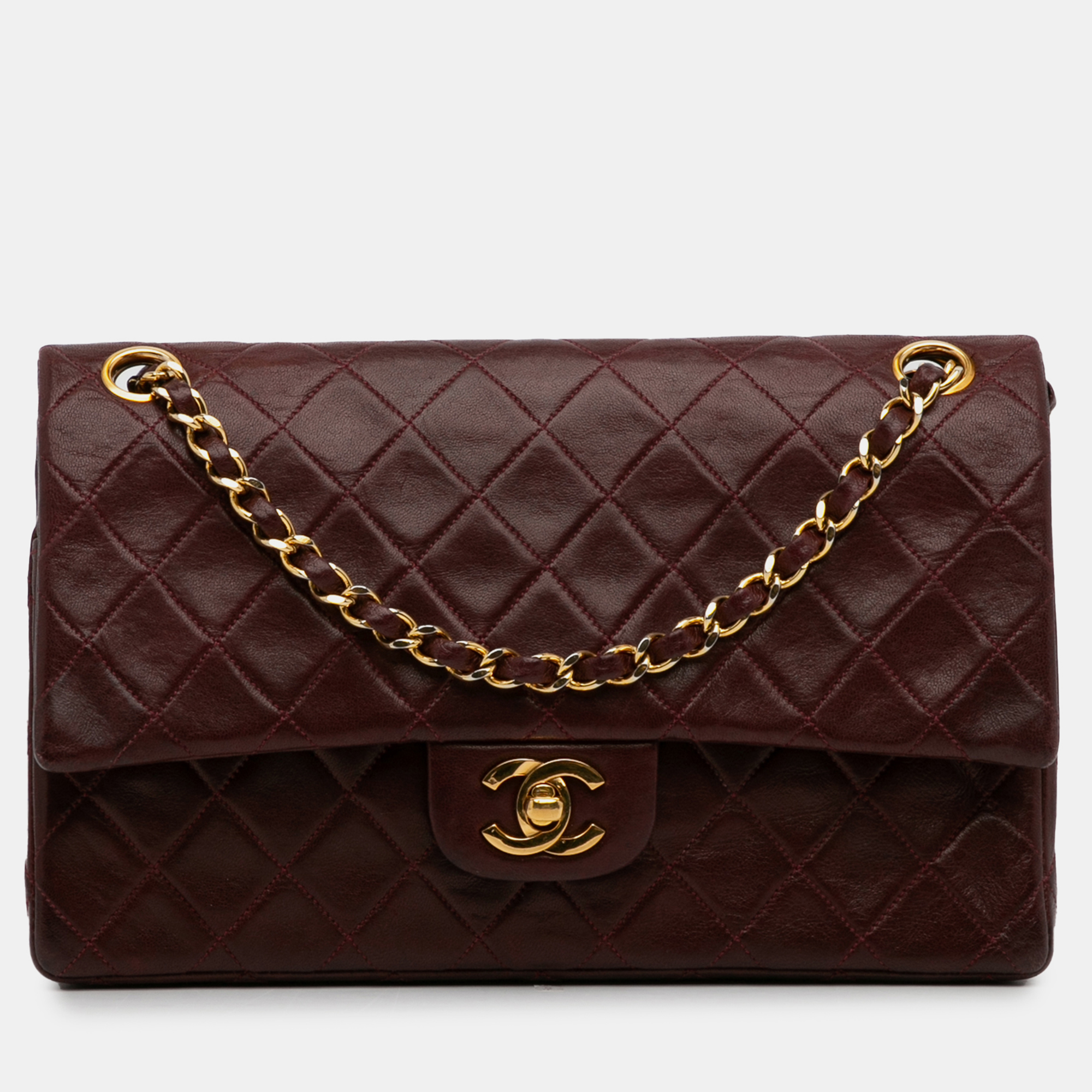 

Chanel Medium Classic Lambskin Double Flap, Red