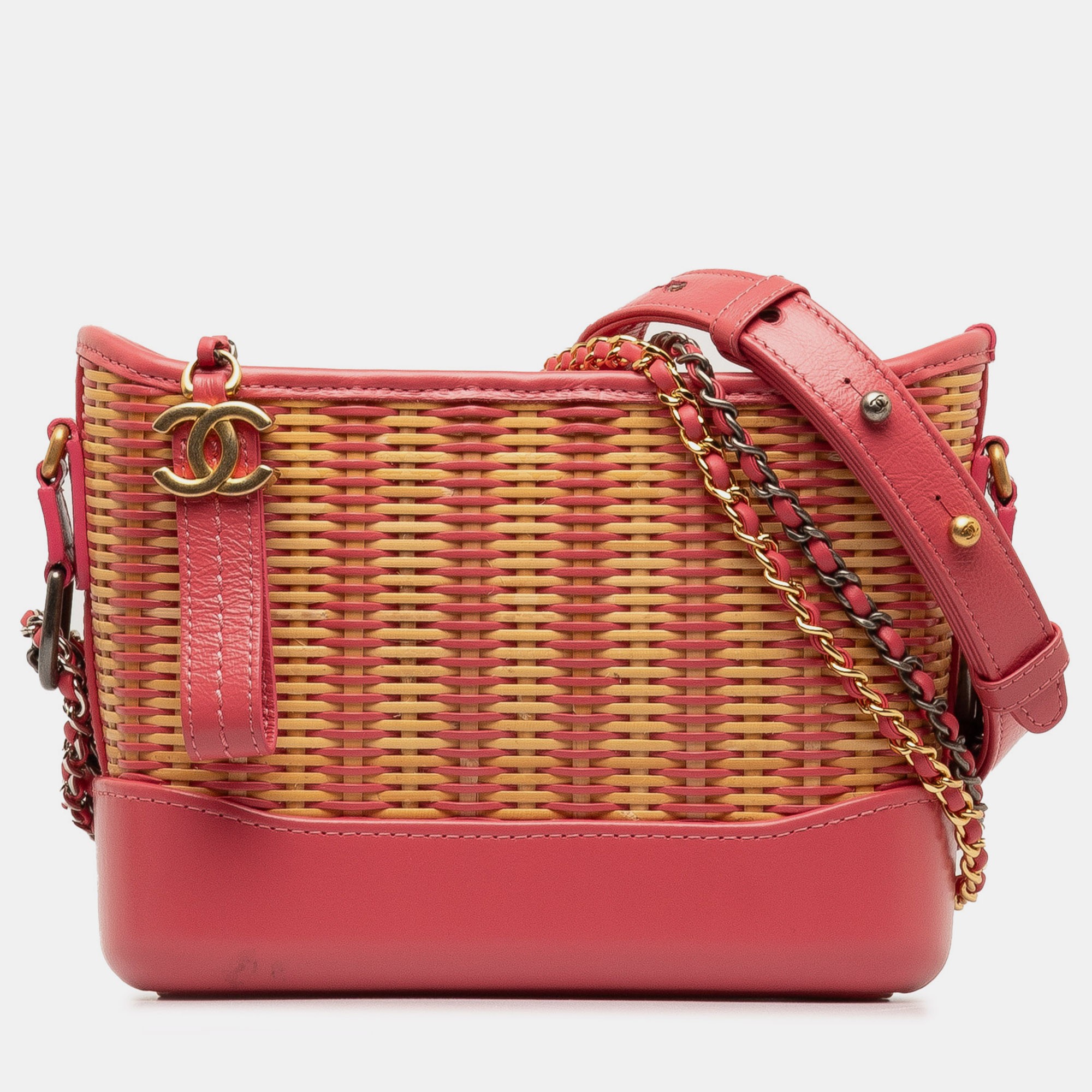 

Chanel Small Rattan Gabrielle Crossbody Bag, Pink