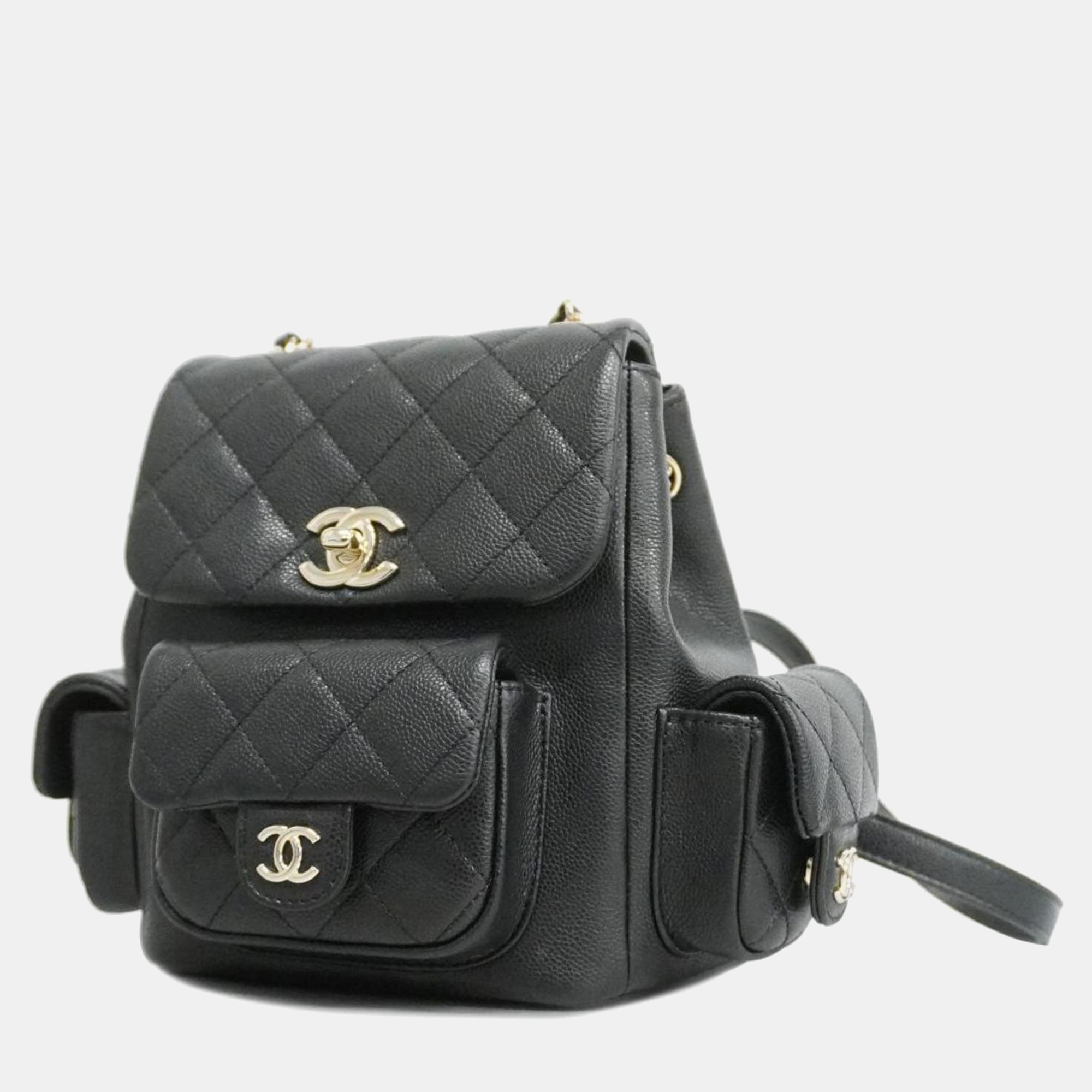 

Chanel Black Caviar Leather Small Duma Backpack