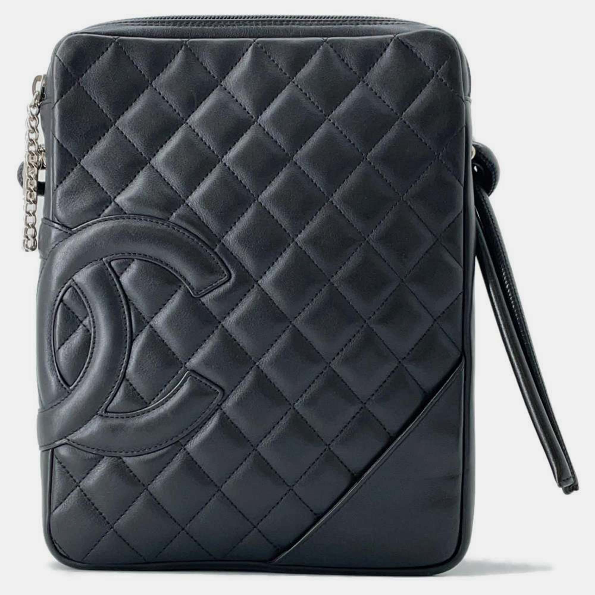 

Chanel Black Leather Cambon Ligne Tote