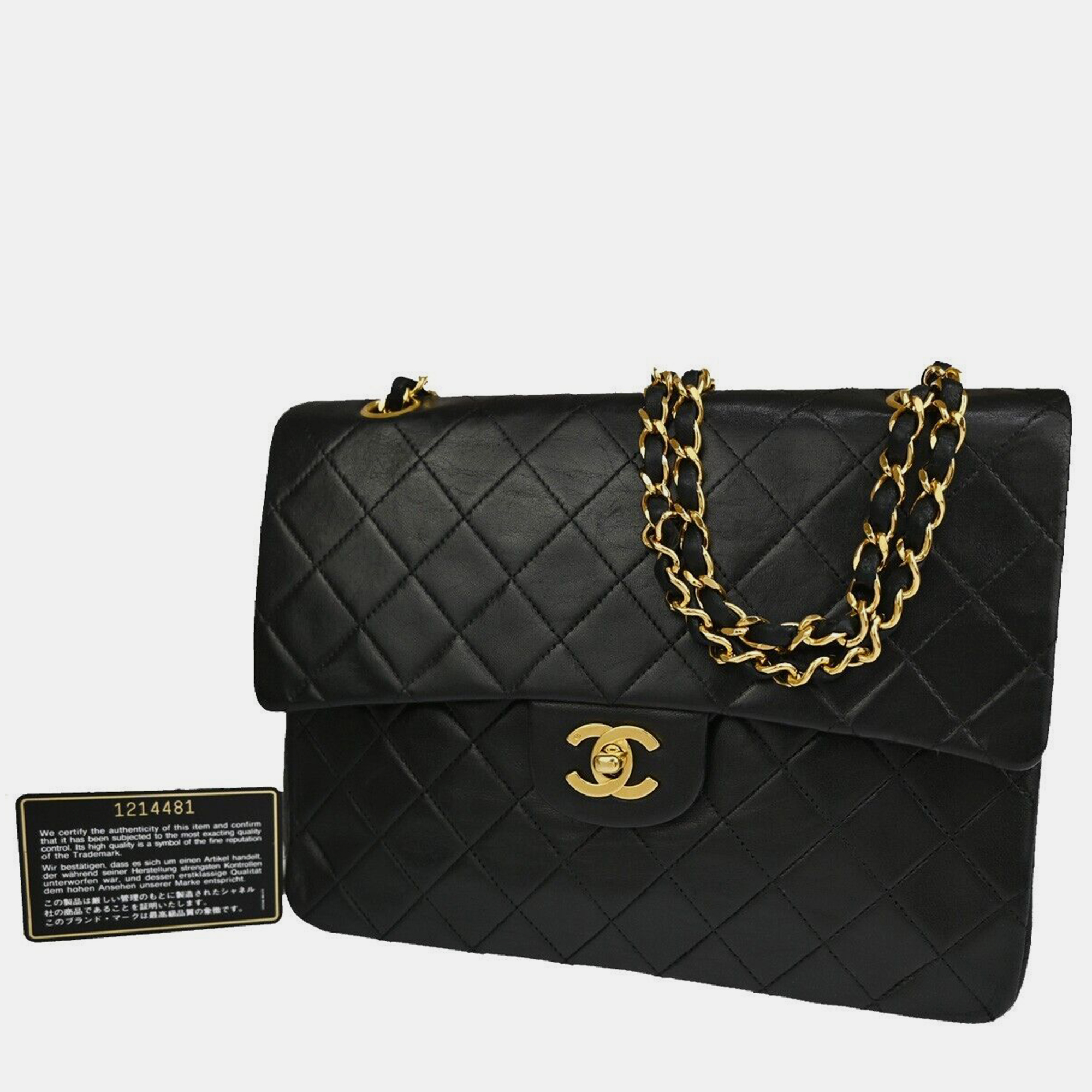 Pre-owned Chanel Black Leather Single Flap Bag