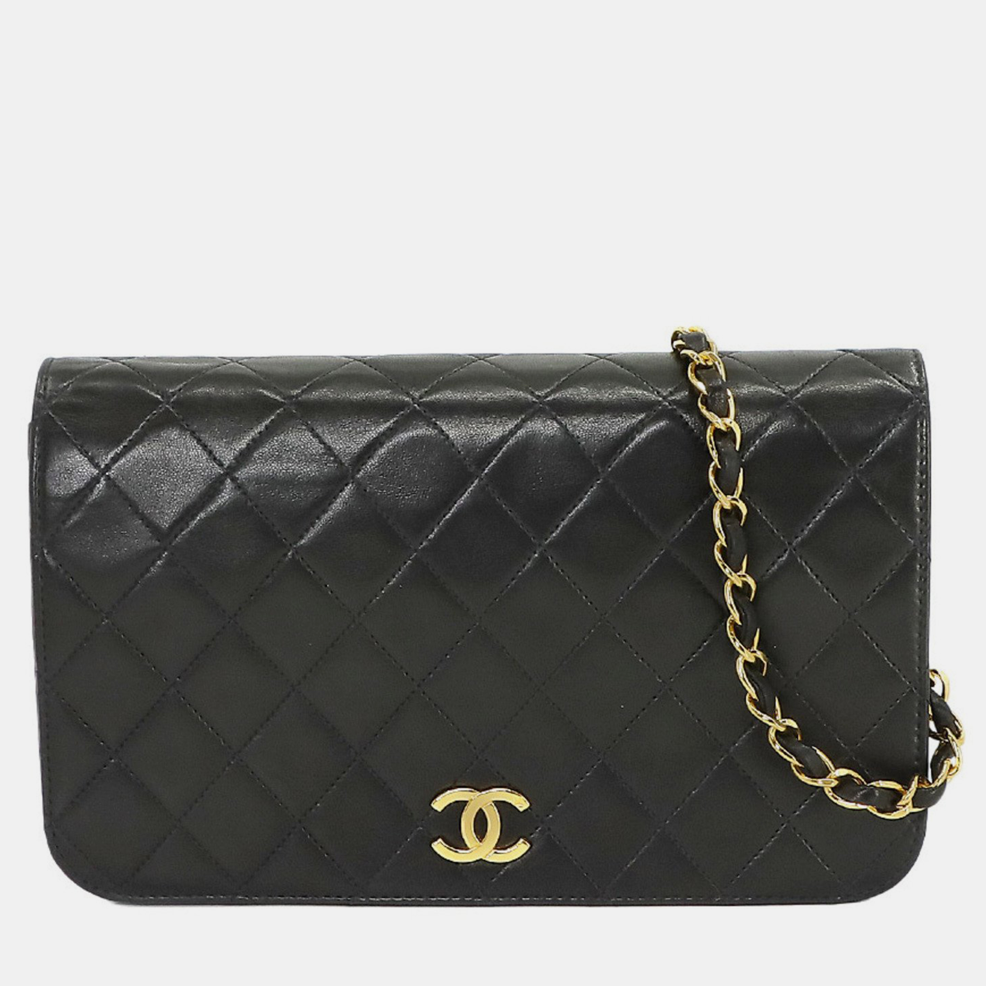 

Chanel Black Leather Full Flap Bag