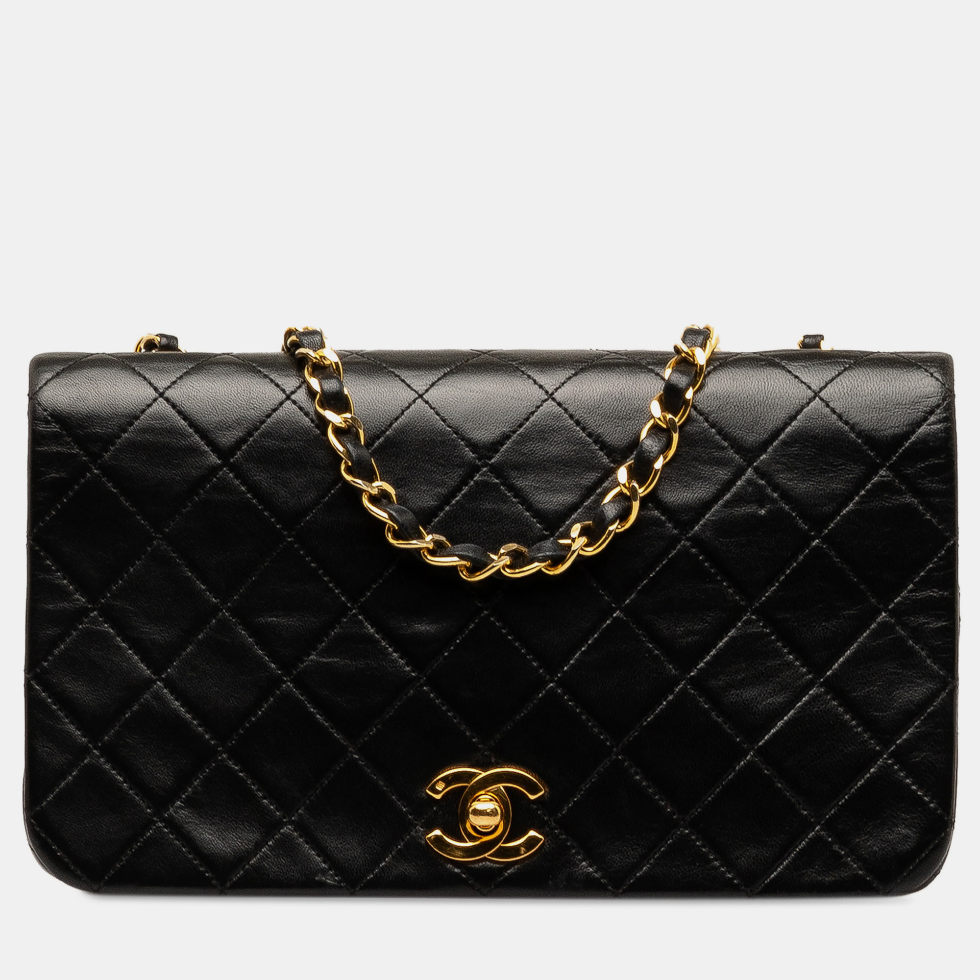 

Chanel CC Quilted Lambskin Full Flap, Black