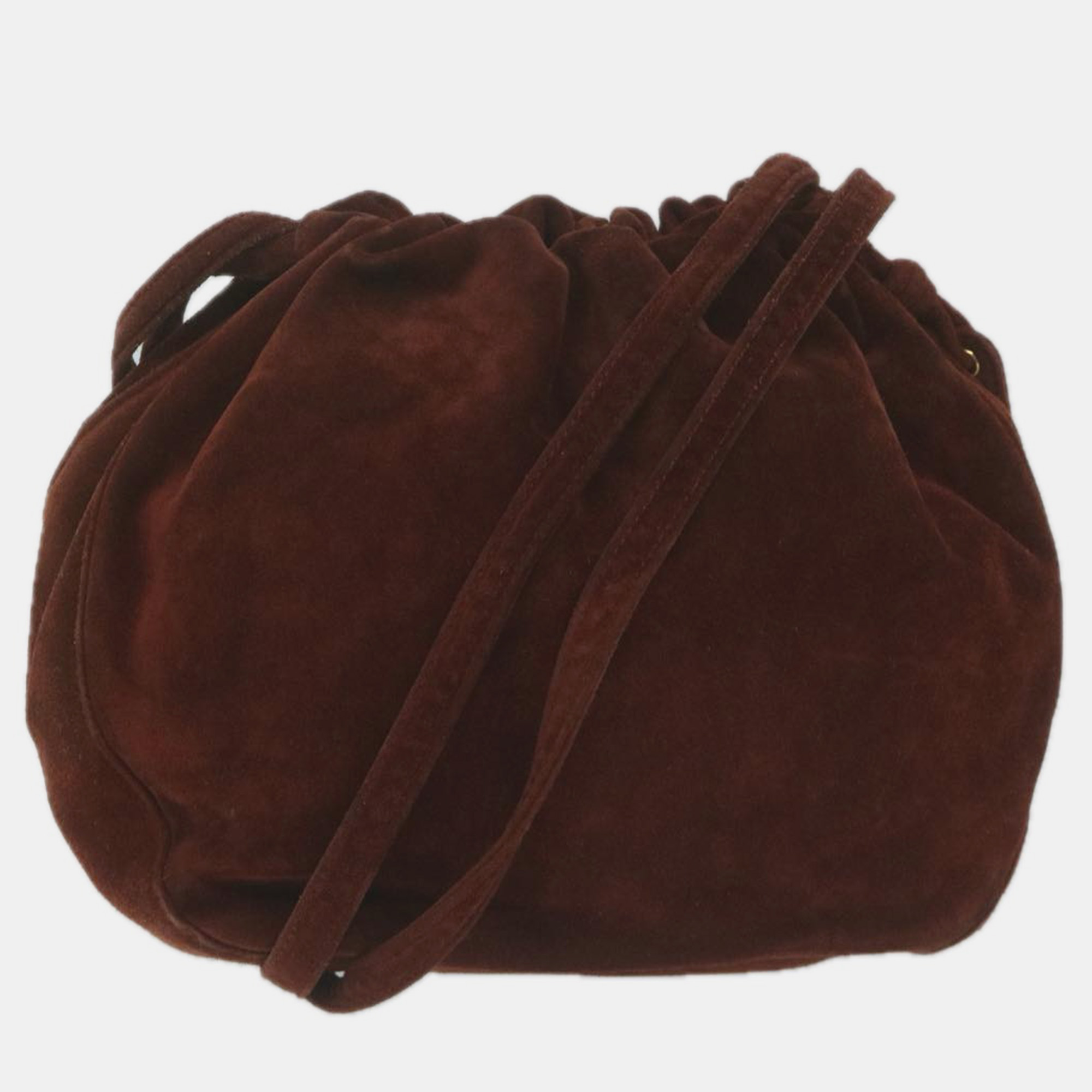 

Chanel Burgundy Suede Drawstring Shoulder Bag