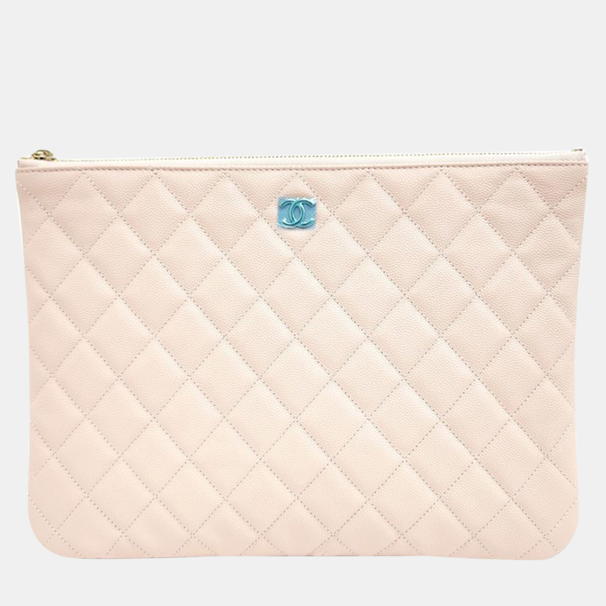 

Chanel Caviar Clutch New Medium A82545 Handbag, Pink