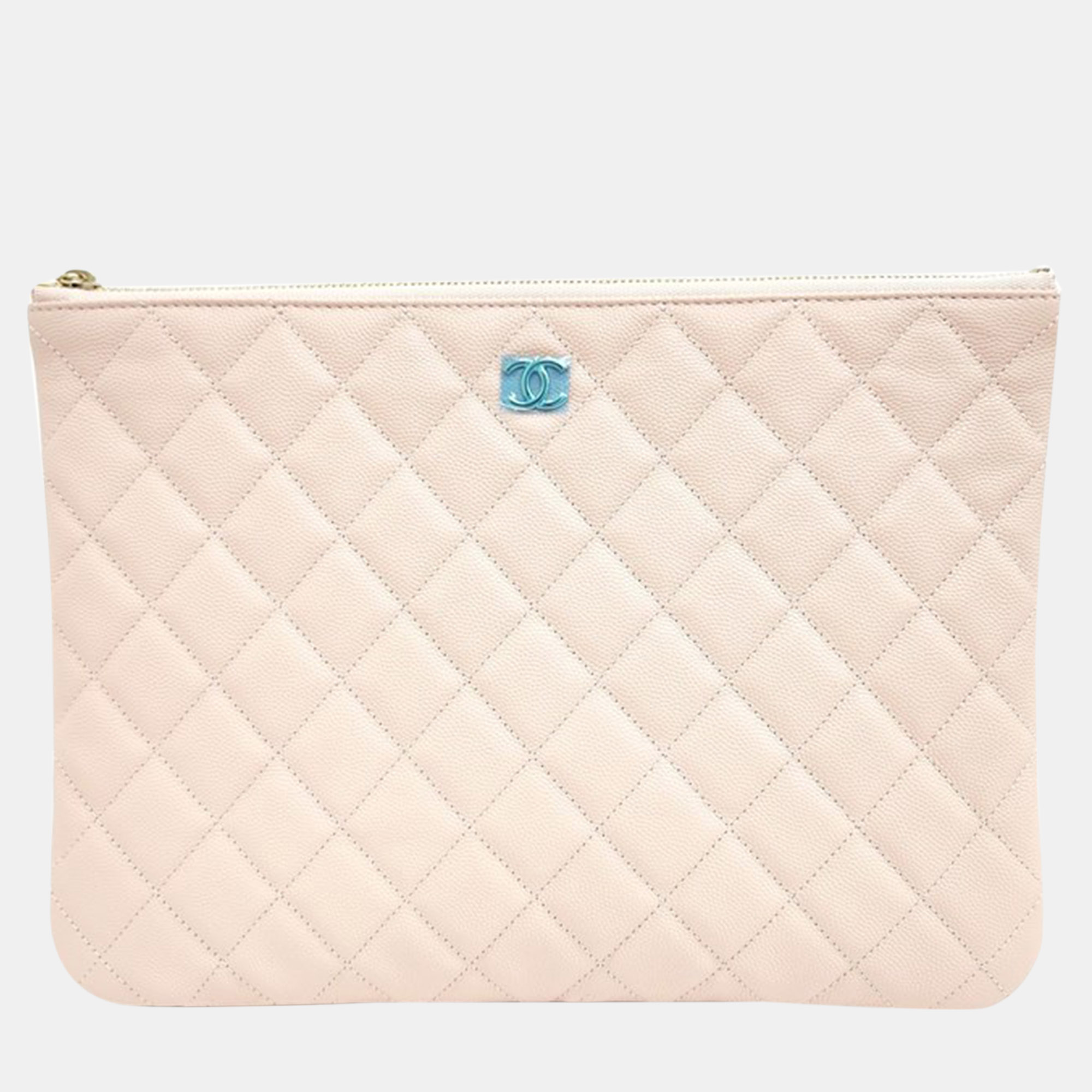 

Chanel Caviar Clutch New Medium A82545 Handbag, Pink