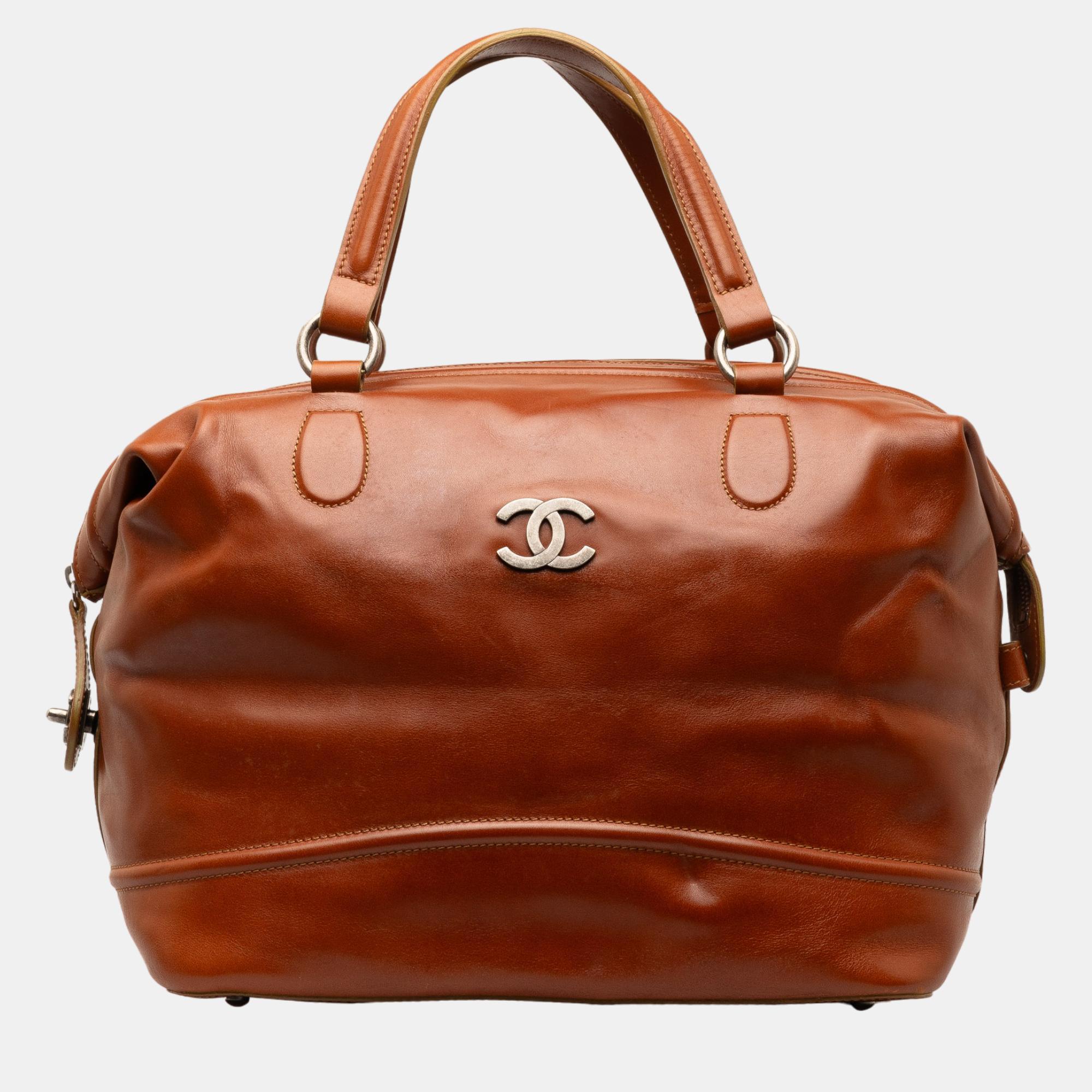 

Chanel Brown Large Country Ride Handbag