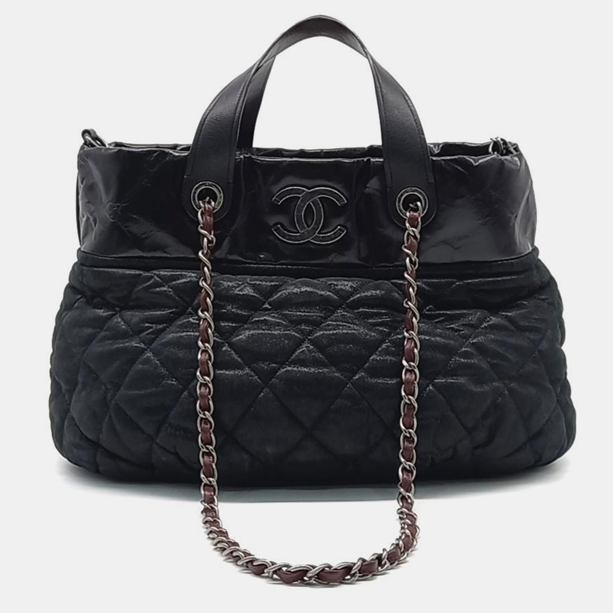 Pre-owned Chanel In The Mix Tote And Shoulder Bag In Black