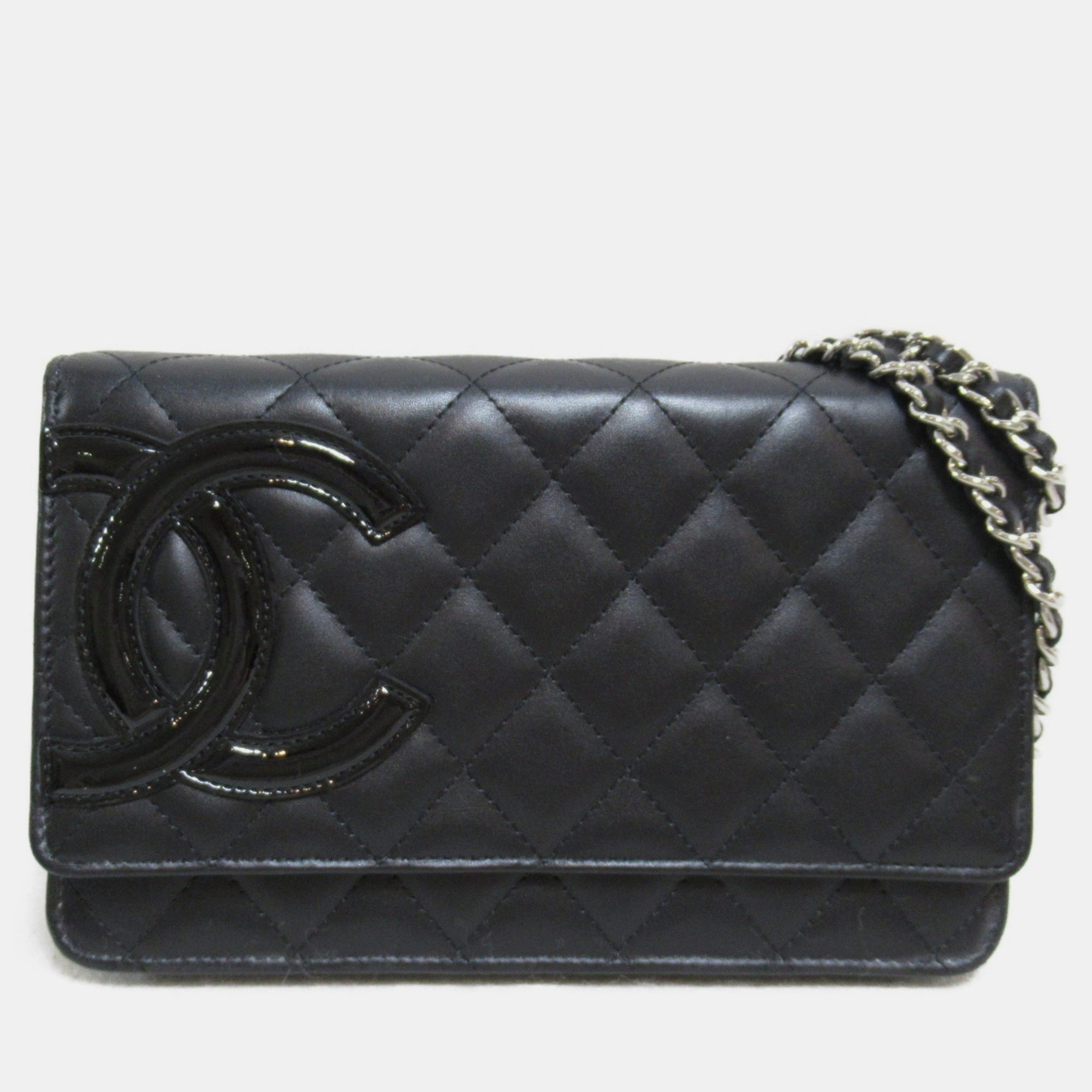 

Chanel Black Quilted Leather Cambon Wallet on Chain