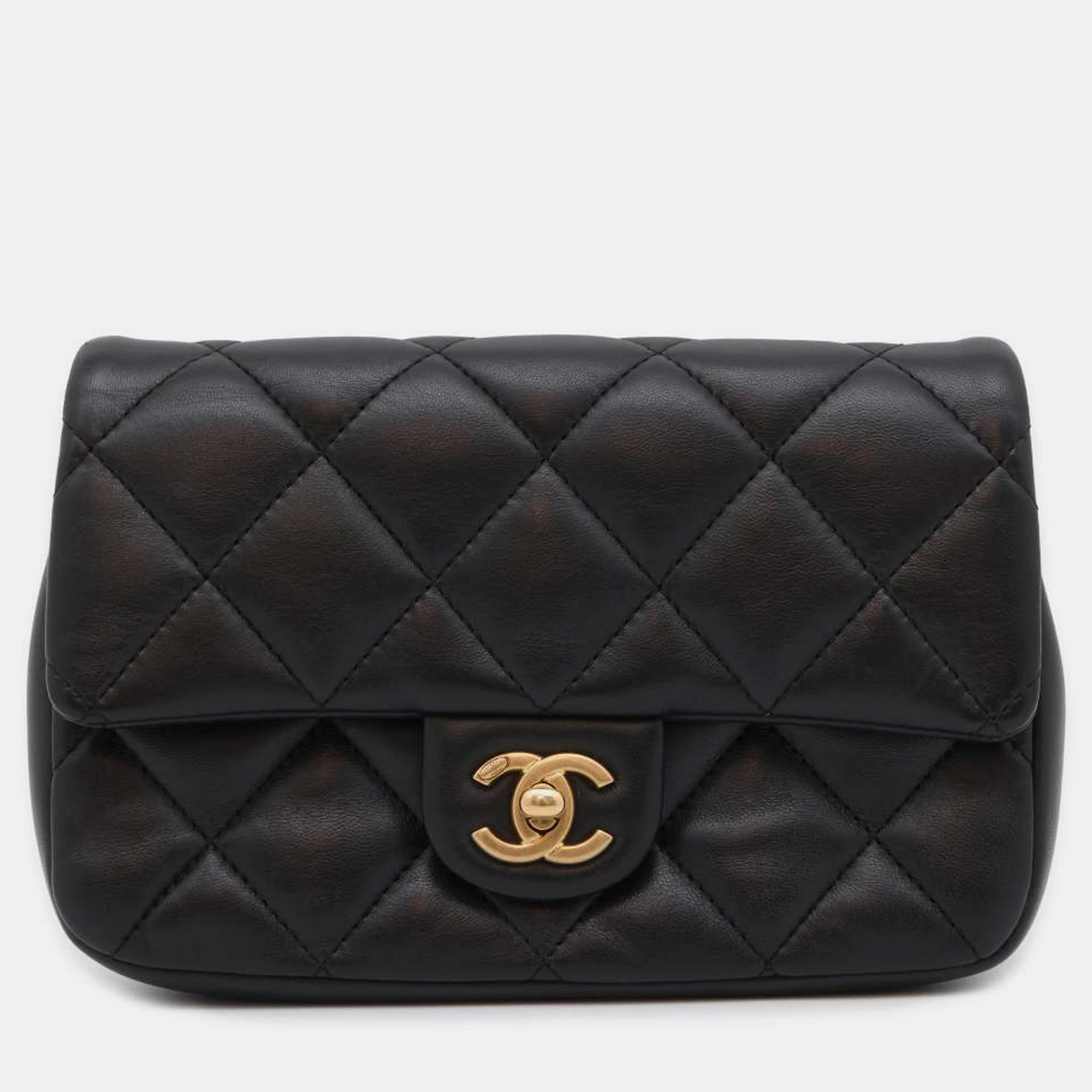 

Chanel Black Leather CC Mini Flap Bag