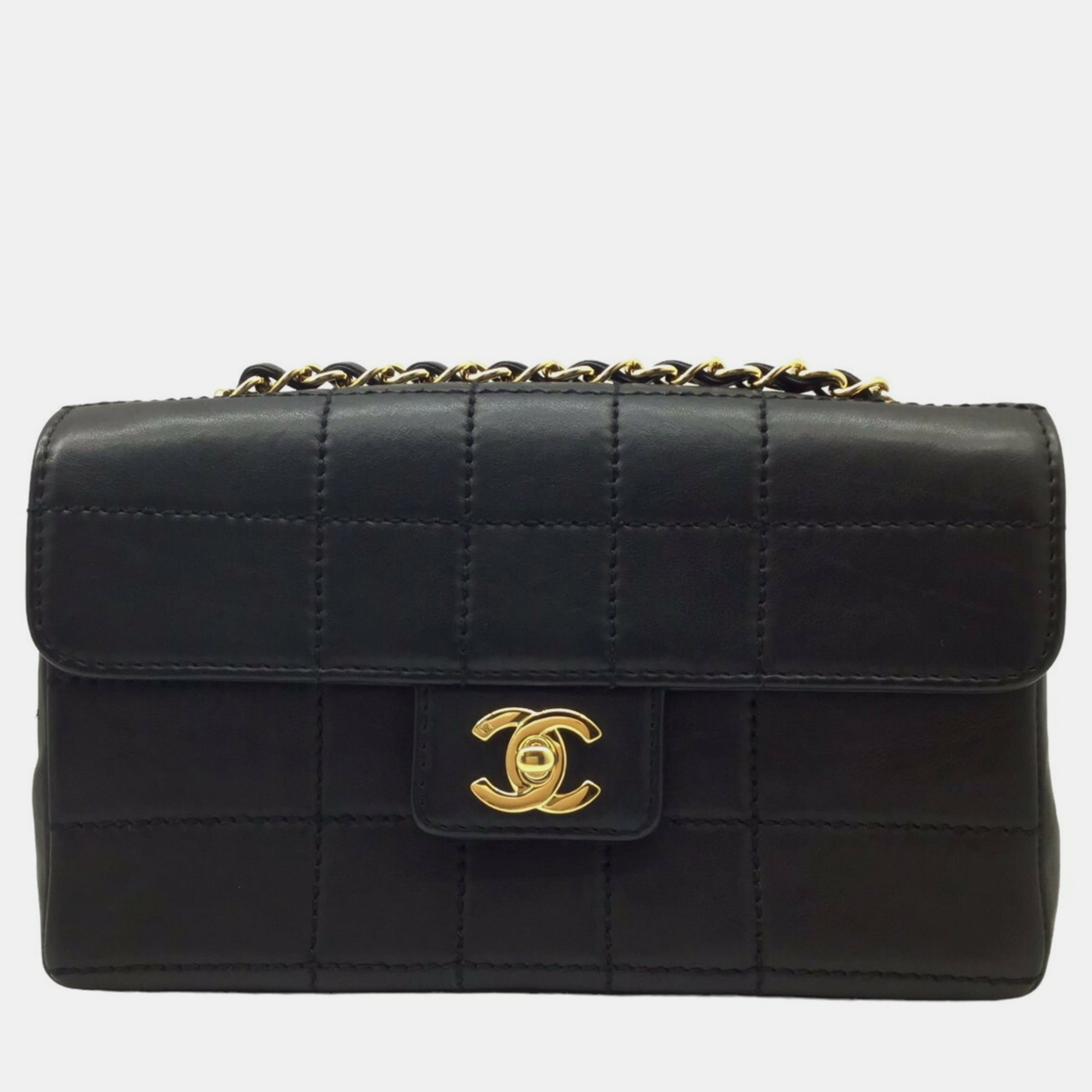 

Chanel Black Quilted Lambskin Chocolate Bar Small Classic Single Flap